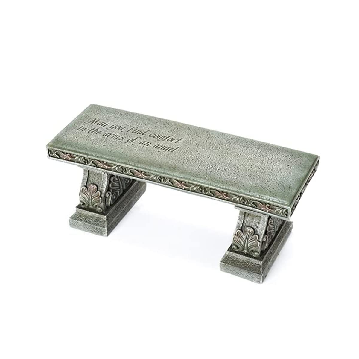 Joseph's Studio by Roman, 15" Memorial Bench with Verse Inscribed on Top, Resin, Small
