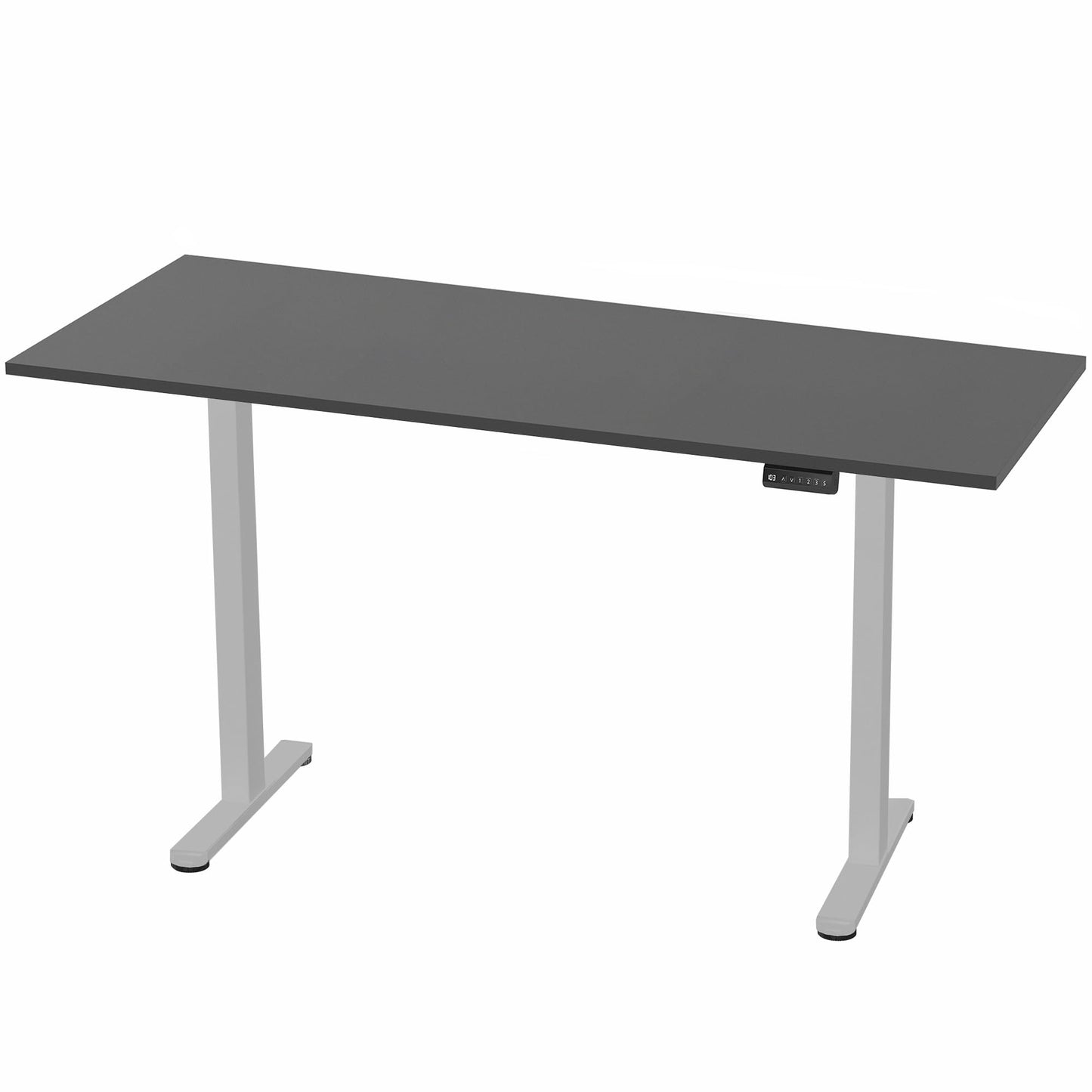 VIVO Electric 71 x 30 inch Square Edge Standing Desk, Dual Motor Memory Controller Height Adjustment, E2B-S Series, Black Top Gray Frame, DESK-KIT-E2G71S-B