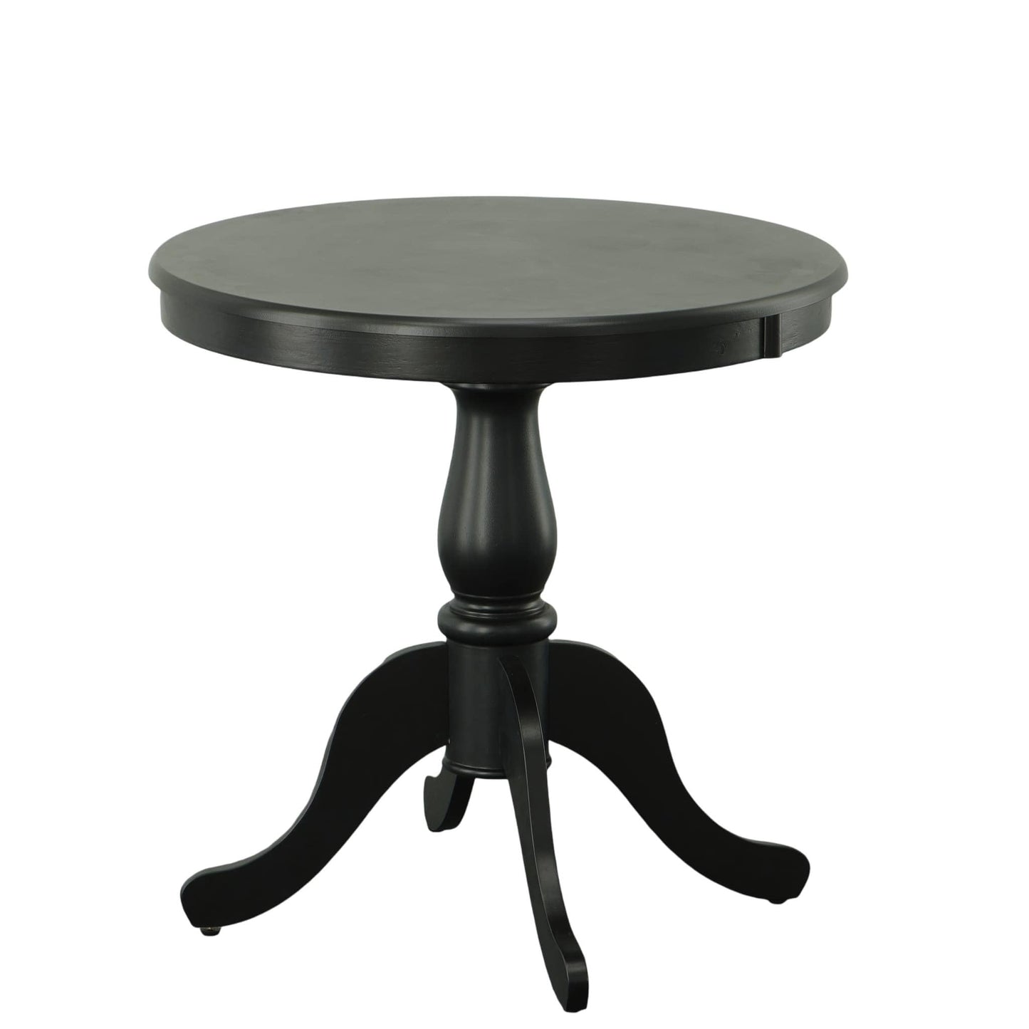 Carolina Chair & Table Fairview Round Dining Table – Classic American Style Furniture, Seats 2-4 Person Wooden Top Pedestal Base Table for Kitchen or Dining Room (Antique Black, 36")