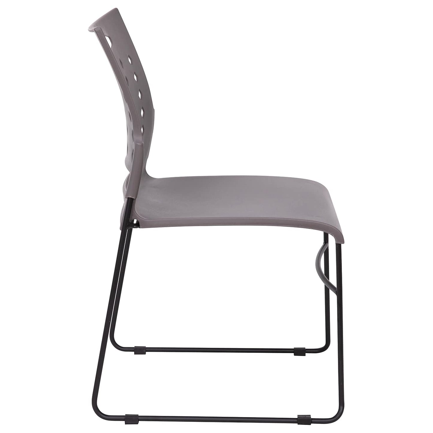 Flash Furniture HERCULES Series 881 lb. Capacity Gray Sled Base Stack Chairs with Air-Vent Back, Set of 5