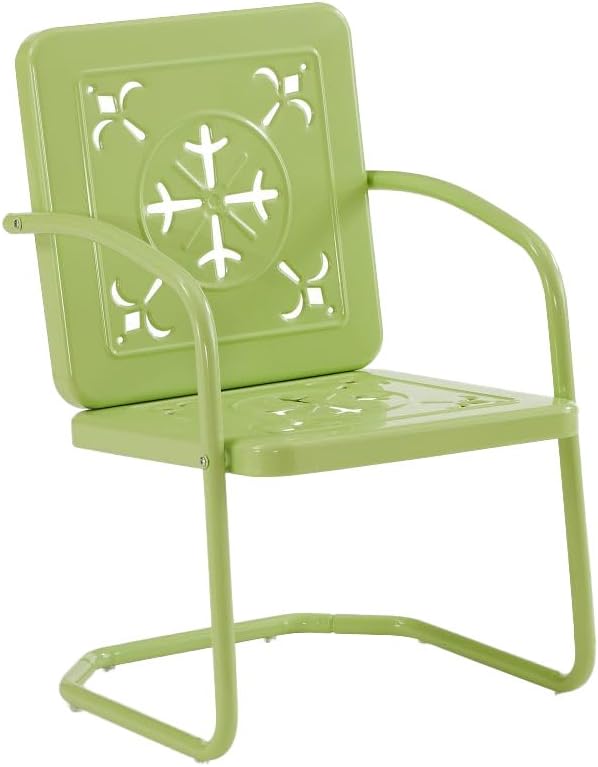 Crosley Furniture Azalea 2-Piece Outdoor Chair Set, Vintage Retro Metal Patio