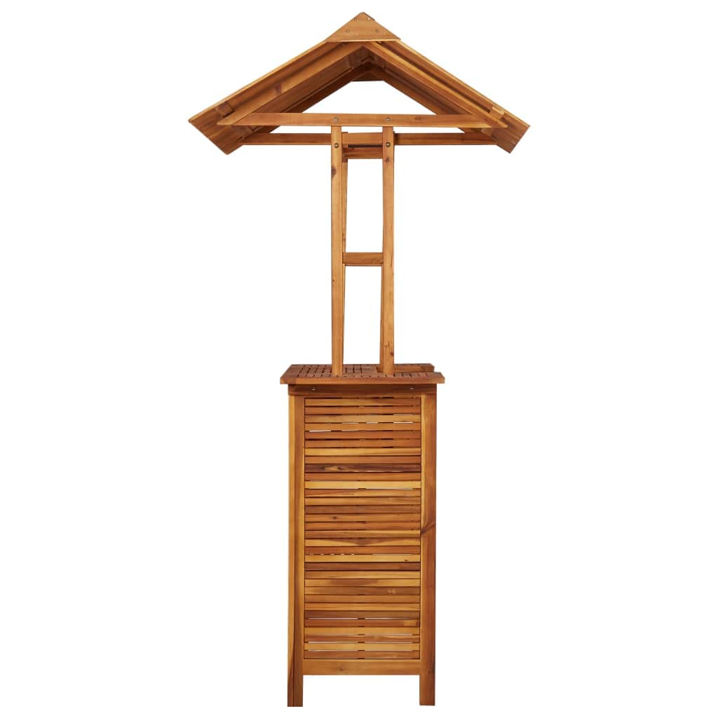 SYXUYP Patio Bar Table with Rooftop,Party Tables,Tea Table,Lounge Table,Drink Table,Courtyard Table,Gardening Table,for Deck,Backyard,Lawn,Garden,Porches,Poolside,48"x41.7"x85.4" Solid Acacia Wood