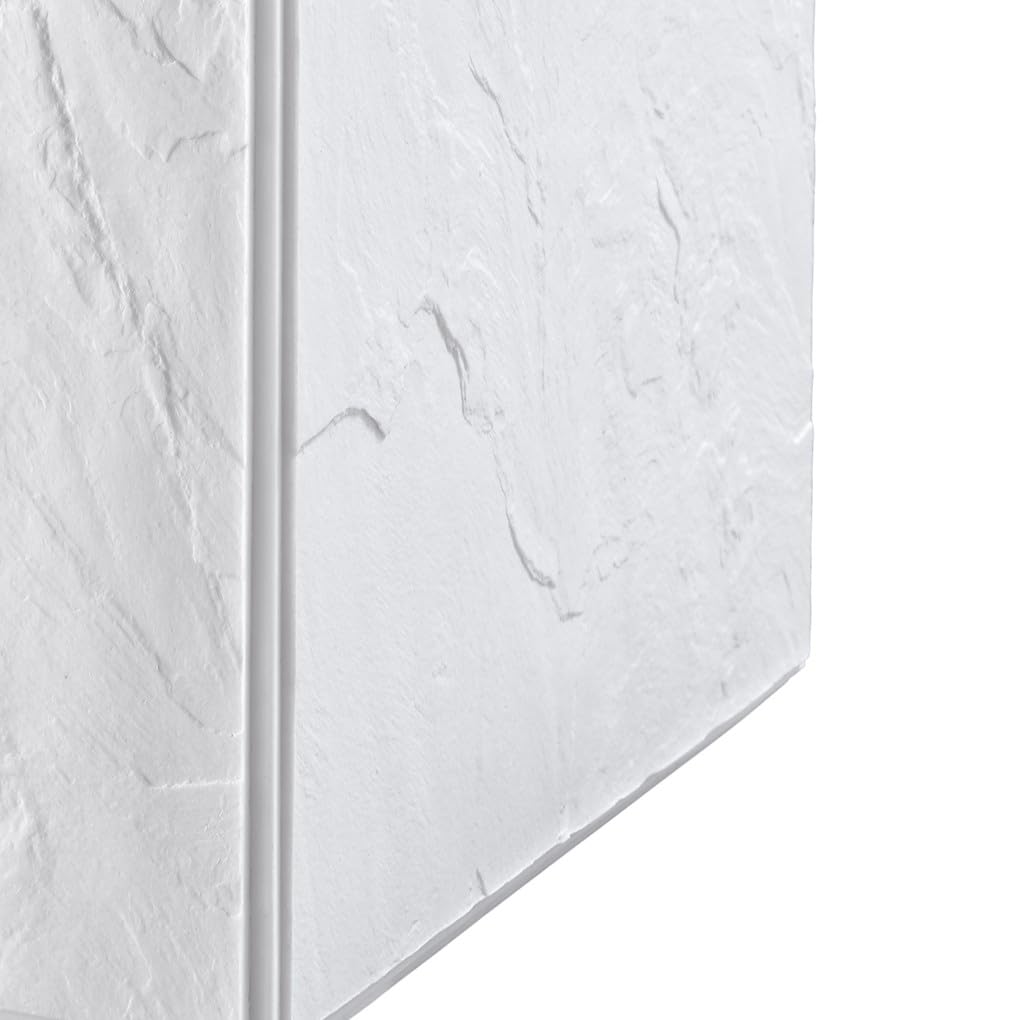 Nicole Miller - Wastebasket, Durable Resin Trash Can, Ideal for Bathroom, Bedroom, or Office, Modern Home Decor, Dorm Room Essentials (Zen Collection, White)