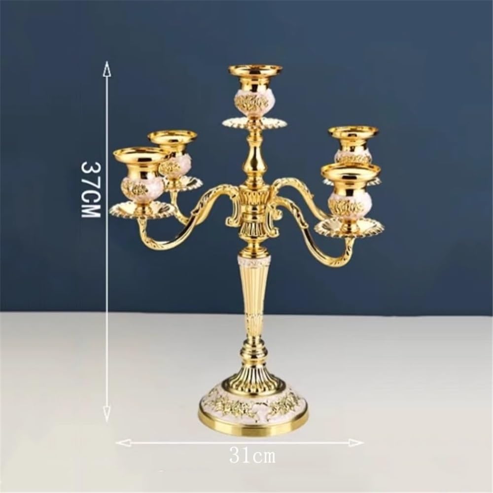 Candle Holder European Retro Five-Head Home Wedding Props Decorative Candlestick Holders