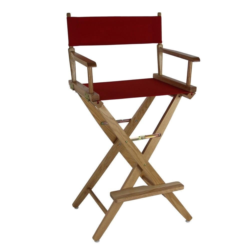 American Trails Extra-Wide Premium 30" Director's Chair Black Frame with Hunter Green Canvas, Bar Height