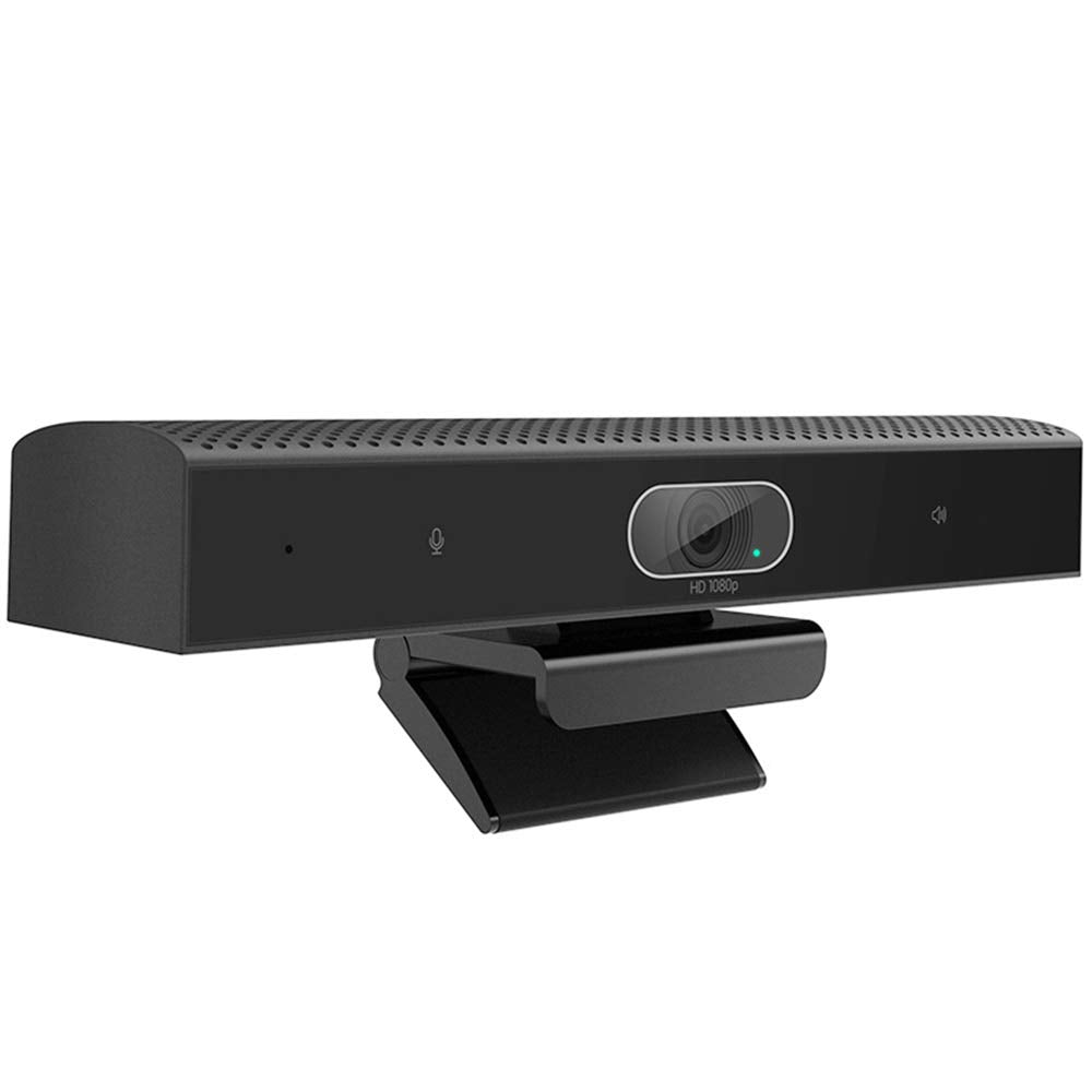 JACKLY Conference Room Camera with Microphone and Speaker, Wide Angle USB Video Conference Camera for Mac, PC, Laptop, Desktop (Black with Inverted Phase)