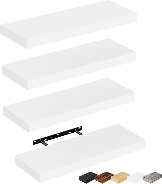 Bellsal Floating Shelves for Wall, Living Room, Bathroom Storage, Book Shelf
