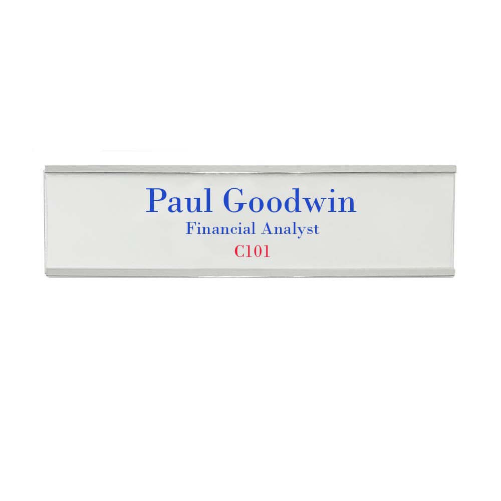 Nap Nameplates White Printable Perforated Name Plate Paper 2 x 8 – Nap Industrial Group Name Plates, 5 Sheets (20 Inserts), Printing Instructions Included