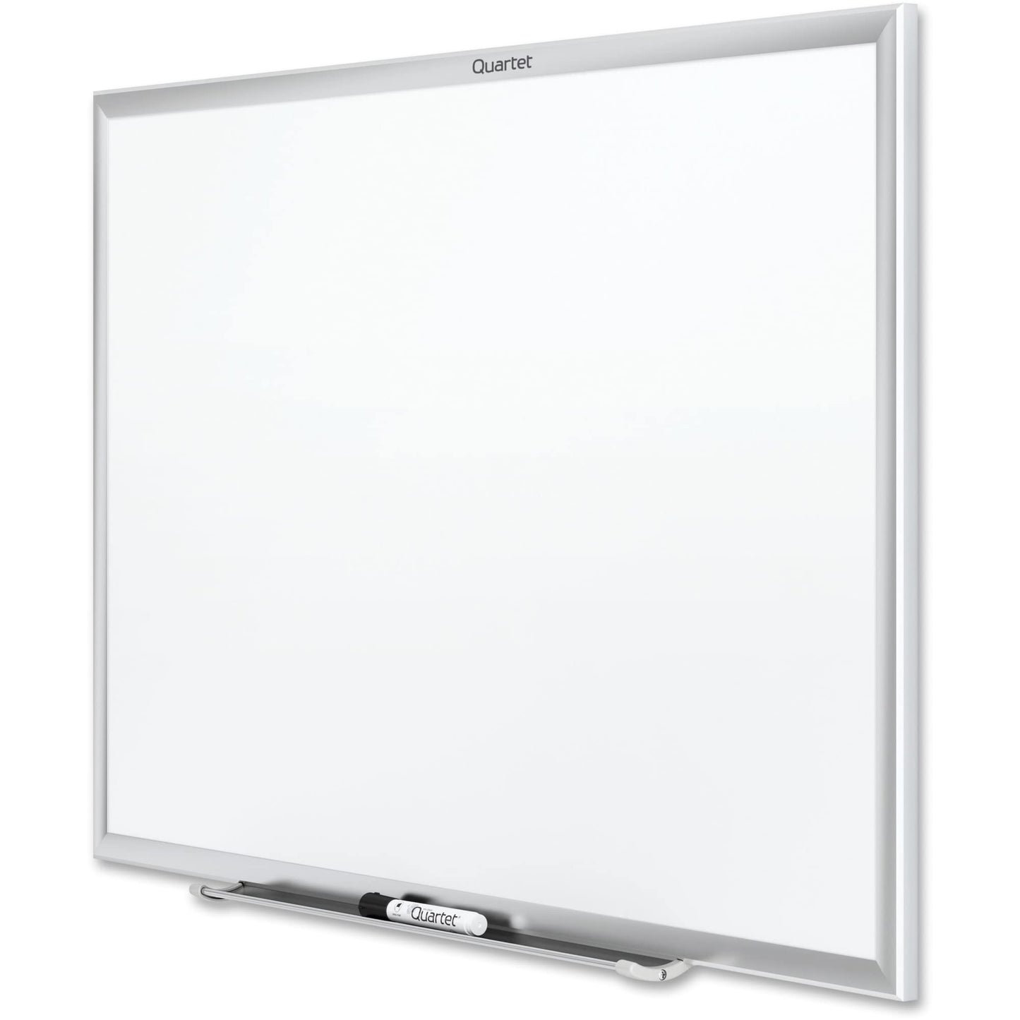 Quartet Dry Erase White Board 36"W x 24"H Non-Magnetic Whiteboard, Total Erase, Silver Aluminum Frame (S533)