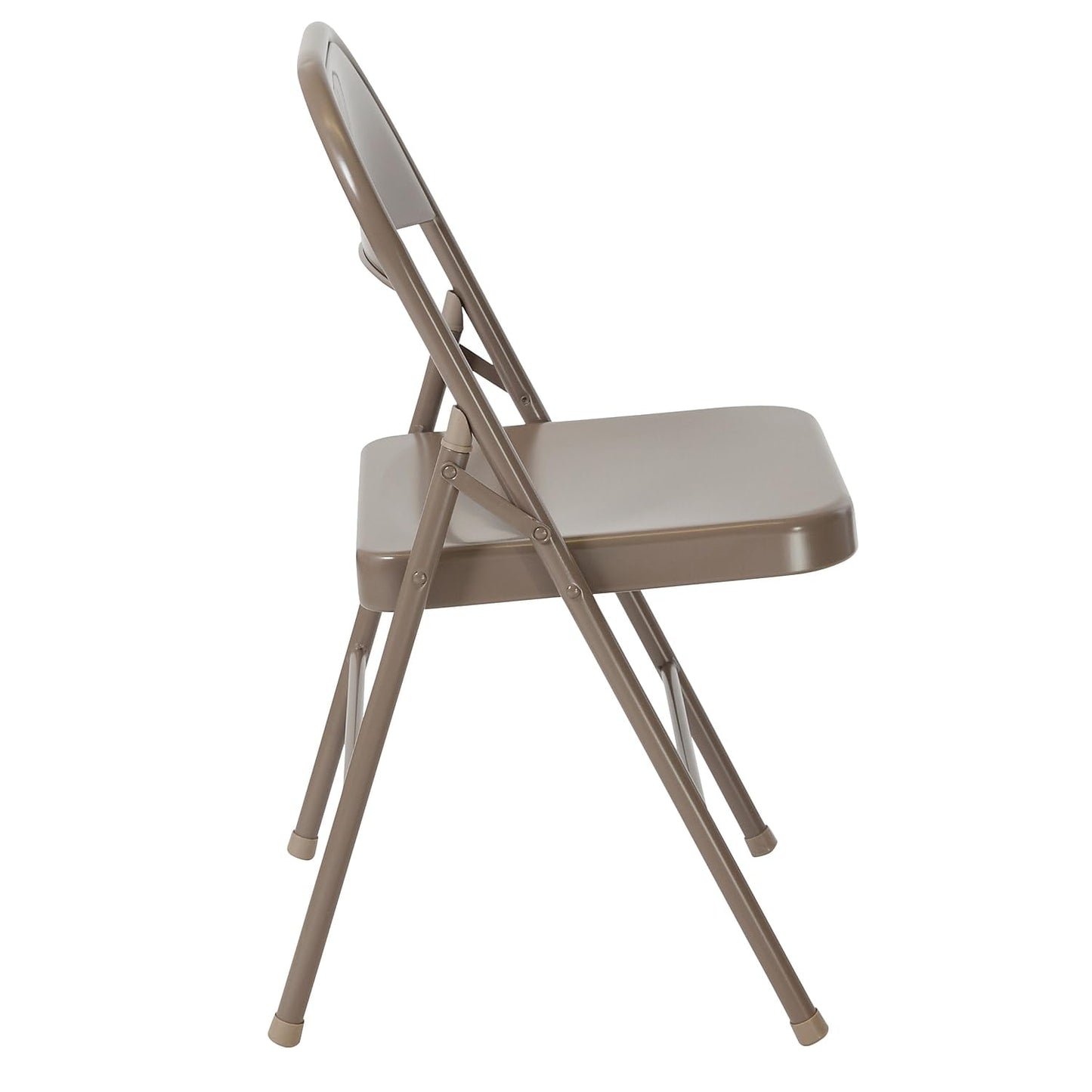 Flash Furniture 2 Pack HERCULES Series Double Braced Beige Metal Folding Chair