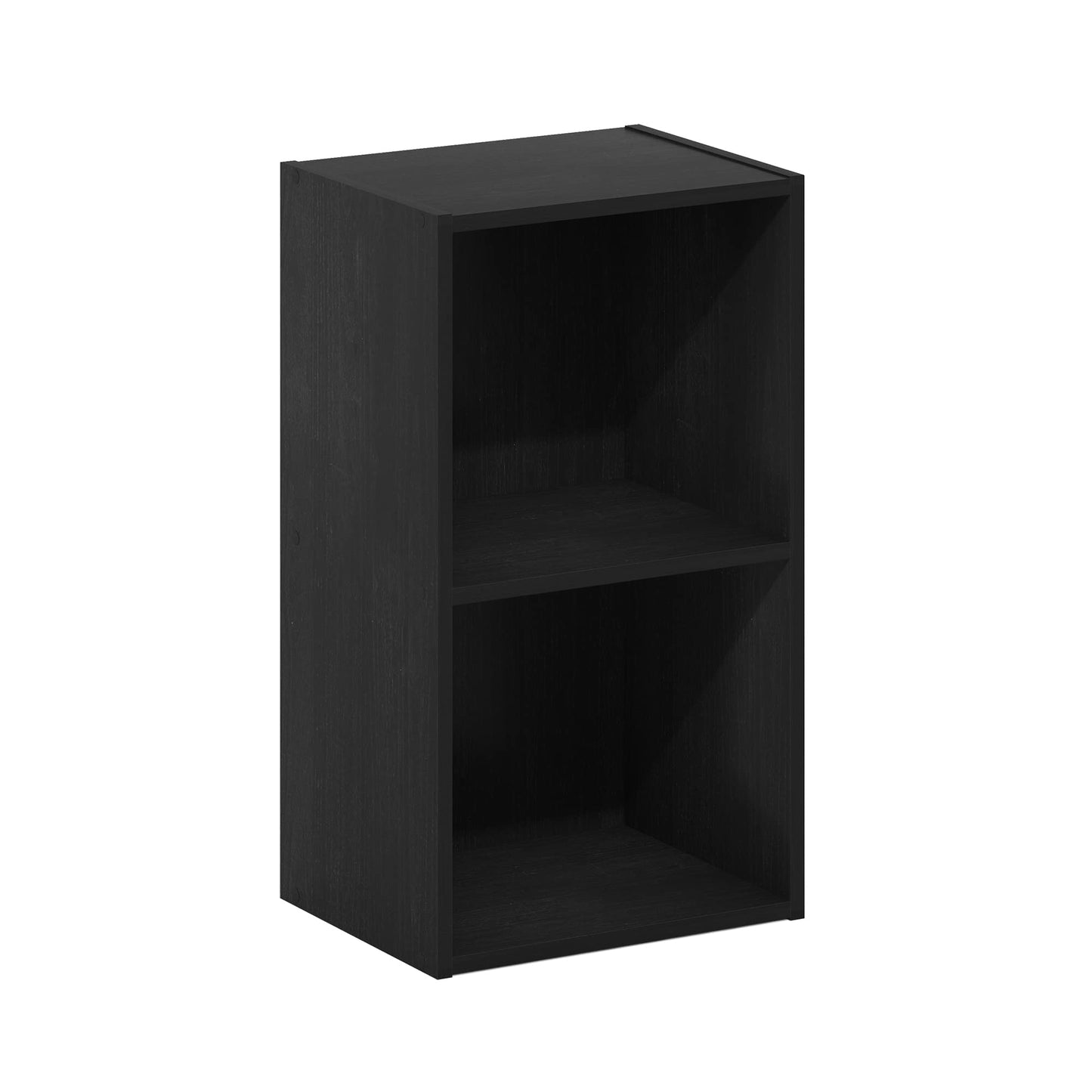 Furinno PASIR Book Shelf, 2-Tier Modern Bookshelf, Open Shelves Cube Bookcase, 9 x 12 x 21, Easy Assembly, Closed Back, for Living Room, Bedroom, Home Office, Darkwood