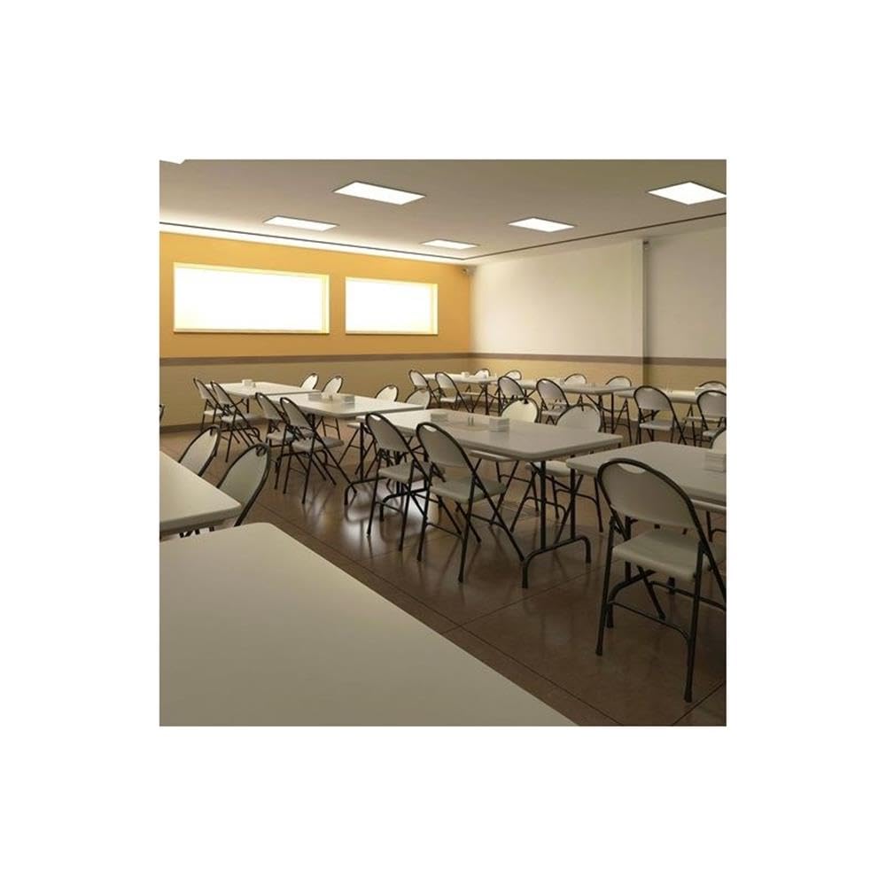 Correll 36"x72" Commercial Duty Adjustable Height Folding Table, Walnut Melamine Top 5/8" Thick Core, Made in The USA, Steel Apron (CFA3672M-01)
