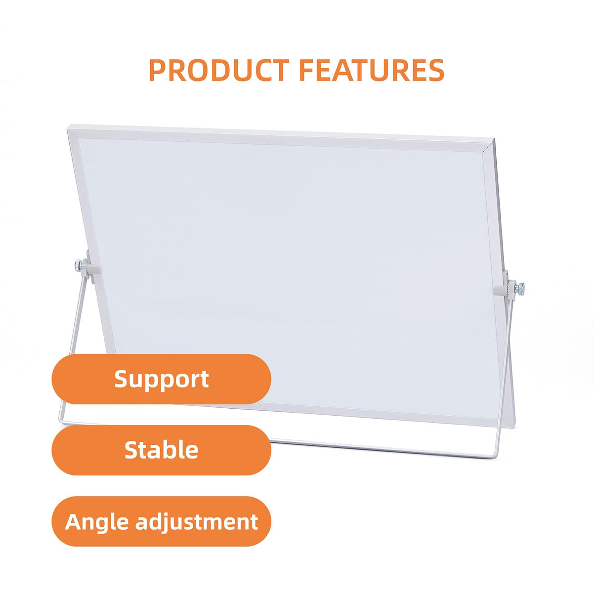 MXG Magnetic White Board Dry Erase, 10x14 Inch Double Sided Small Whiteboard with Stand, Includes 4 Markers, 4 Magnets & Eraser, Portable for Desktop, Wall, Office, & Classroom