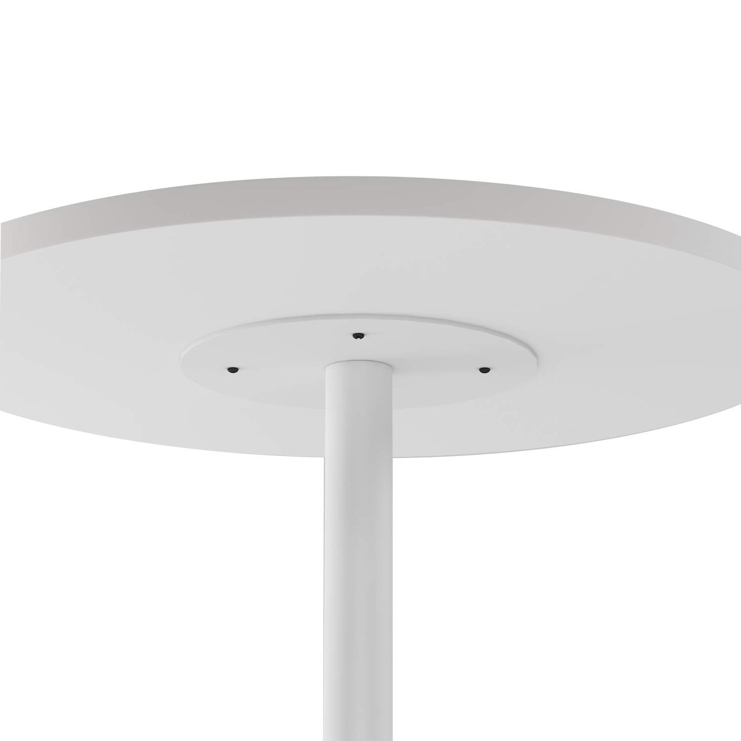 SENGLIDA White Dining Table Round Small Office Table Conference Table Coffee Meeting Table for Office Boardroom Kitchen Living Room Waterproof Desktop Easy Assembly 31.5 inch