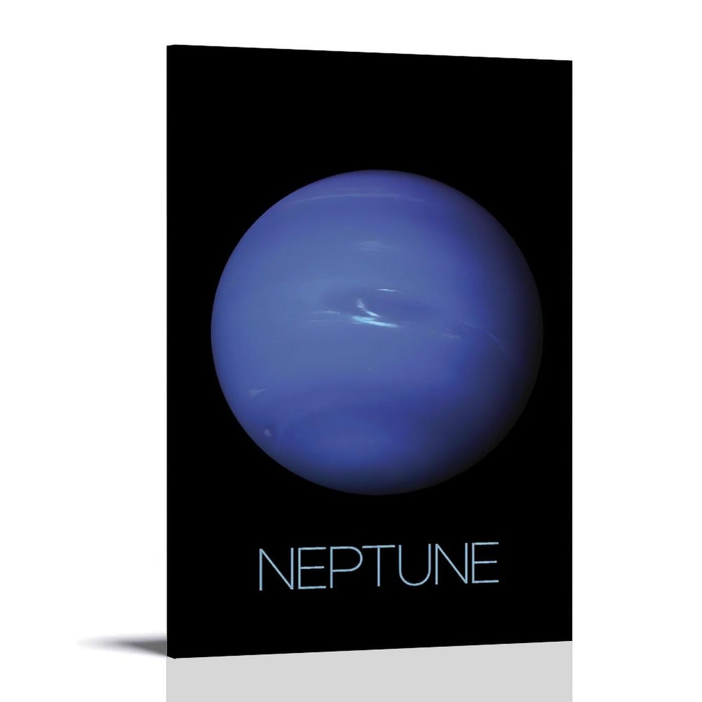 Solar System Planets Canvas Wall Art - Neptune Planet Space Poster for Kids Room Bedroom Classroom, STEM Educational Astronomy Decor, Science Gift for Boys Girls, 16x24 Inch Framed