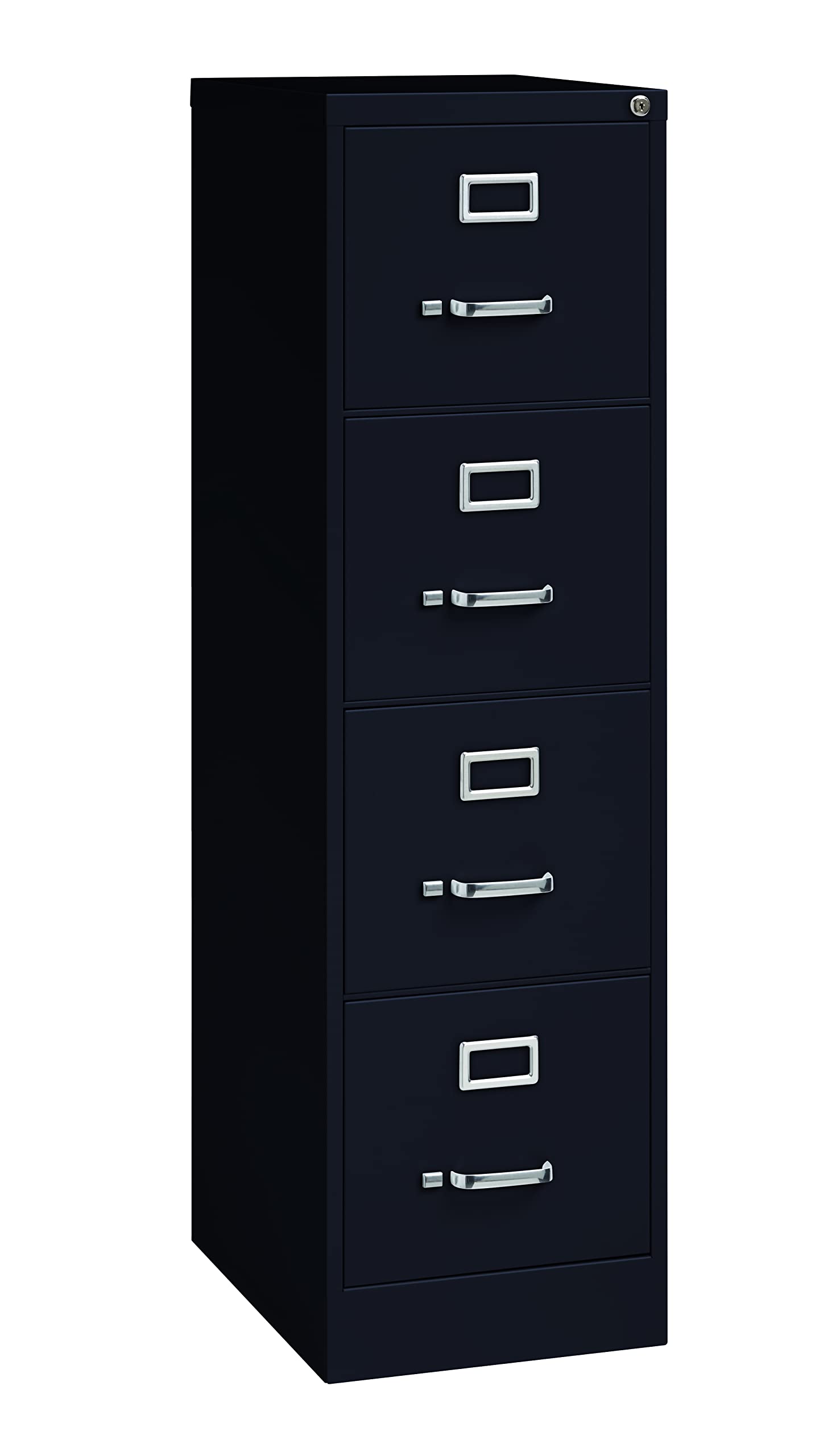 Hirsh 22" Deep 4 Drawer Letter Width Fully Assembled Steel Vertical File Cabinet, Commercial Grade Heavy-Duty, Locking, Black