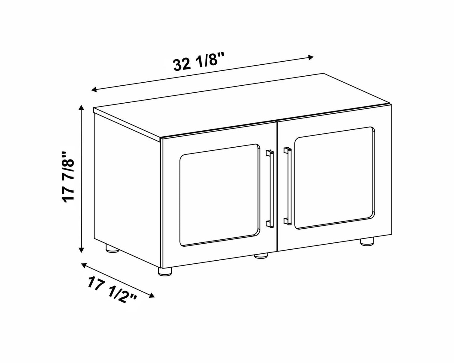 From the Tree Furniture 32 Inch Modular Sideboard Storage Cabinet with Soft-Close Doors | Buffet Accent Cabinet for Living Room, Entryway, Dining Room & Office | Scratch-Resistant Modern Design