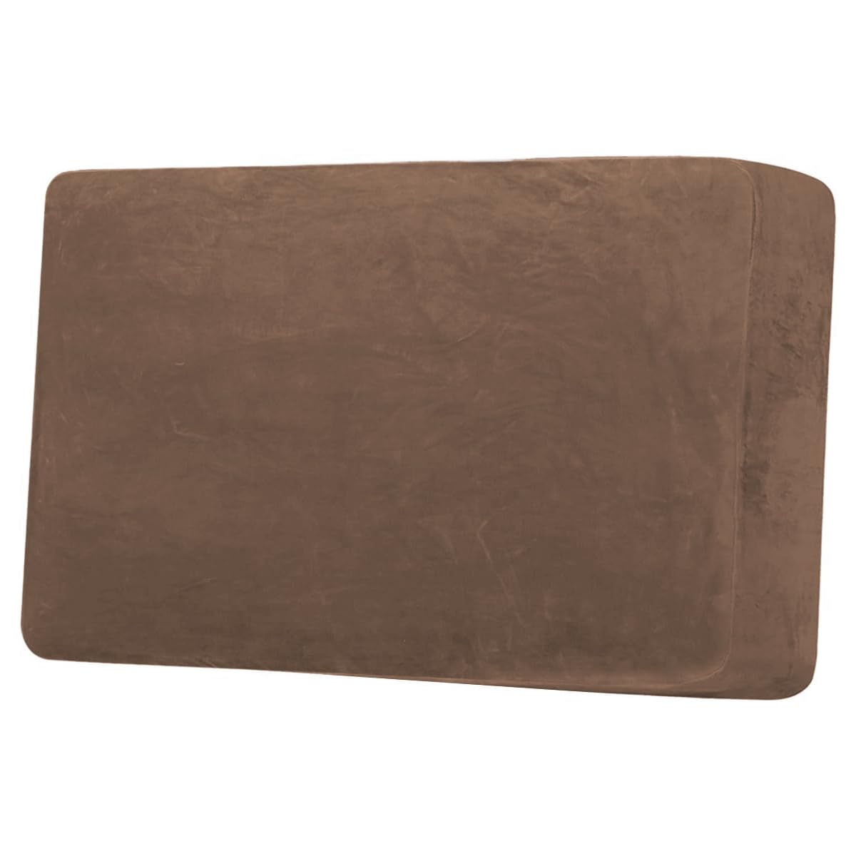 H.VERSAILTEX Velvet Stretch Individual Couch Cushion Cover Plush Slipcover for Loveseat Sofa Furniture Protector Seat Cover (1 Piece Loveseat Cushion Cover, Caramel)