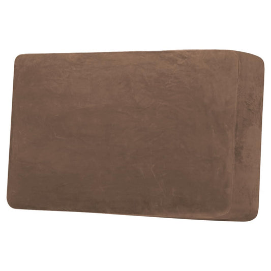 H.VERSAILTEX Velvet Stretch Individual Couch Cushion Cover Plush Slipcover for Loveseat Sofa Furniture Protector Seat Cover (1 Piece Loveseat Cushion Cover, Caramel)