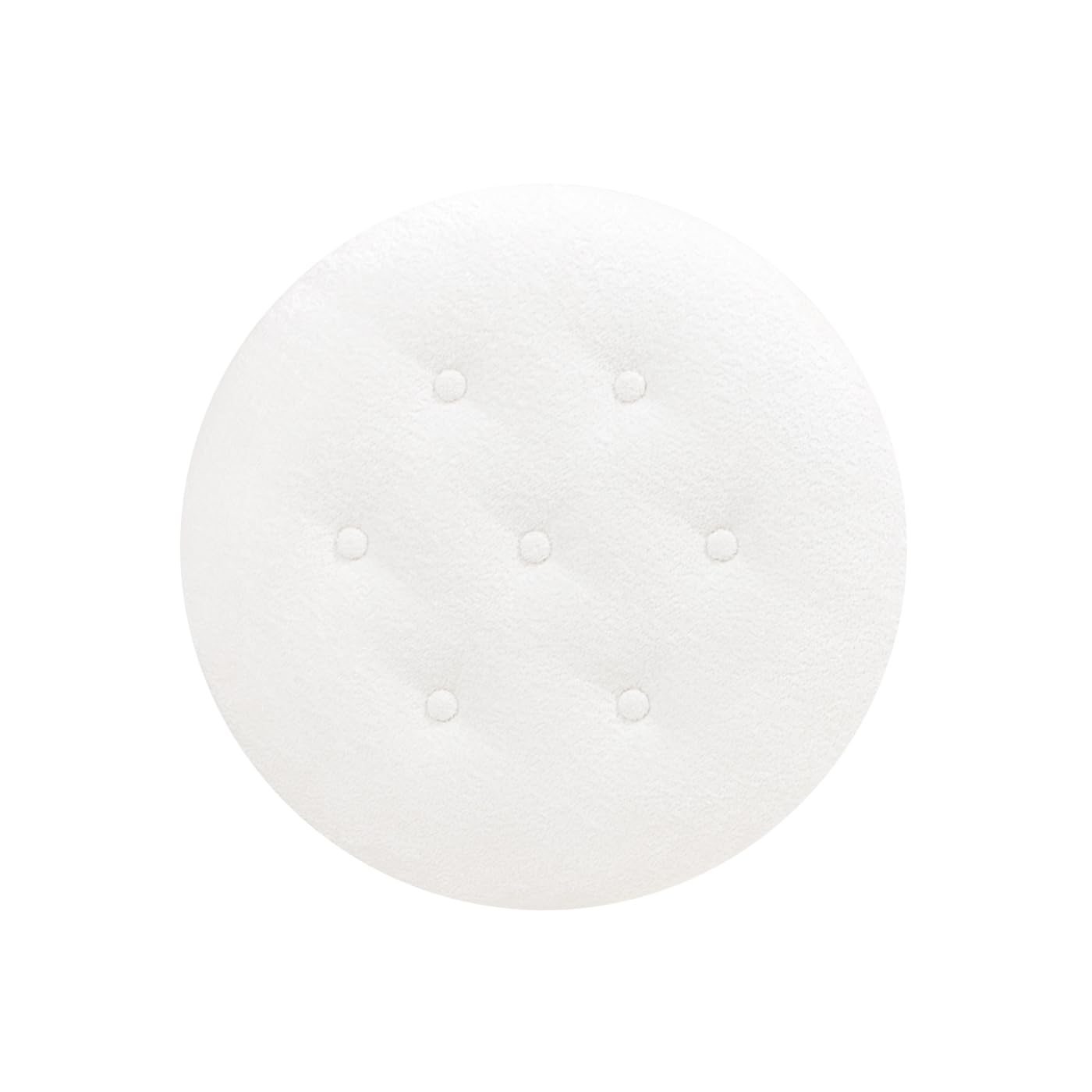 Jennifer Taylor Home Yolanda 24" Round Upholstered Accent Ottoman in Almond White Chenille