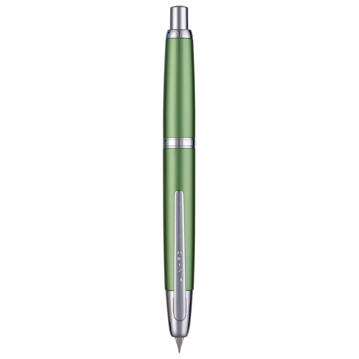 Jinhao 10 Press Fountain Pen with Box, Sea Pine Green Retractable Extra Fine Nib with Ink Converter Set (Silver Clip)