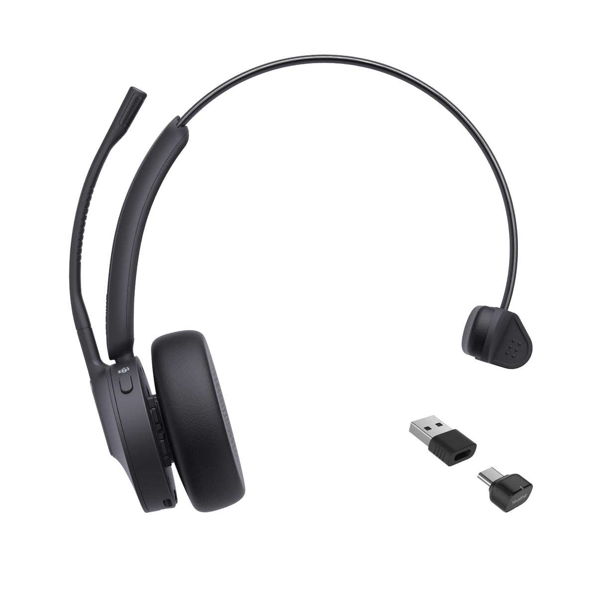 Yealink BH70 Mono Teams Wireless Headset with Mic for Work, Microsoft Teams Certified Bluetooth Headphone for 35h Calling, 91g All-Day Wearing Comfort, Perfect for Open Office, USB-C/A