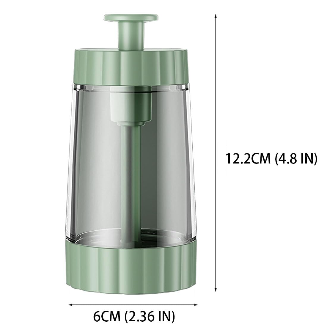 GKKBUFF Glass Salt Shaker,Pepper Shaker Large,Glass Kitchen Spice Jars,Measuring Seasoning Bottle,Salt and Pepper Shaker,Glass Metering Spice Salt Paprika Pepper Cumin Powder Sugar Dispenser (Green)