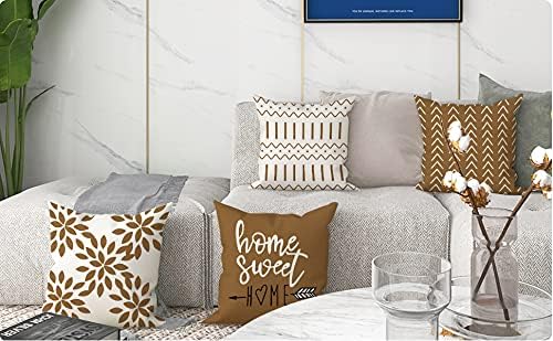 YCOLL Pillow Covers 16x16 Set of 4, Modern Sofa Throw Pillow Cover, Decorative