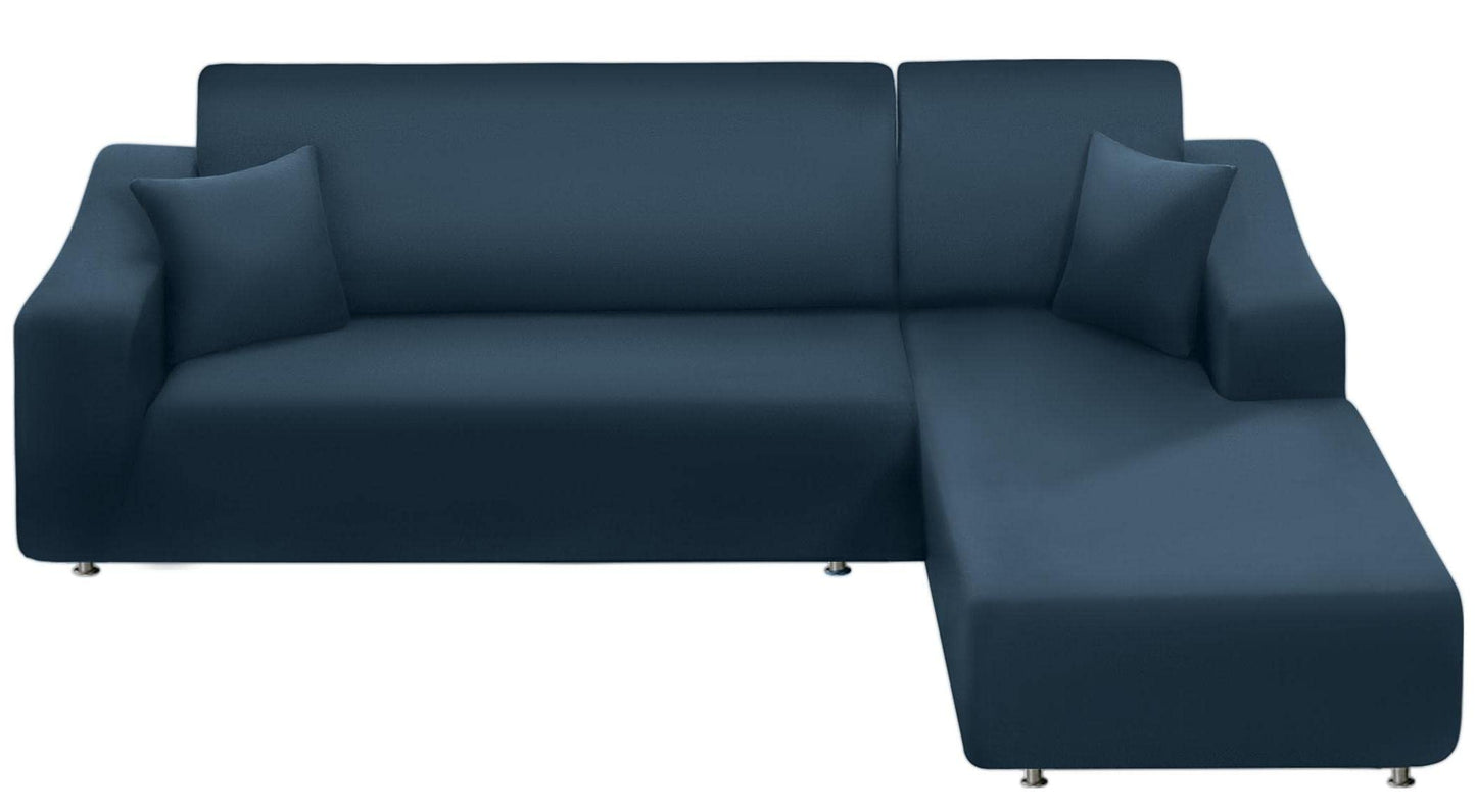 NAISI Couch Cover L Shape 2 Pieces Sofa Cover Soft Stretch Slipcovers with 2pcs Pillowcases Furniture Protector Sectional Couch Covers 3 Seater + 3 Seater(Teal)