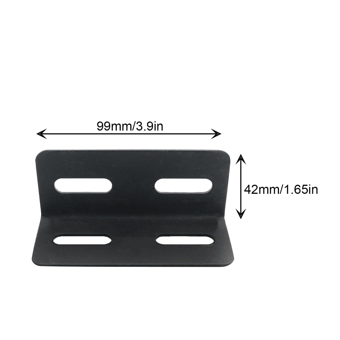JCBIZ 4PCS L-Shaped Bed Brace Connectors Stainless Steel Bracket Fasteners Support Style Double Hole Corner Brackets 80x100mm 90 Degree Headboard Corner Bracket Connectors Black