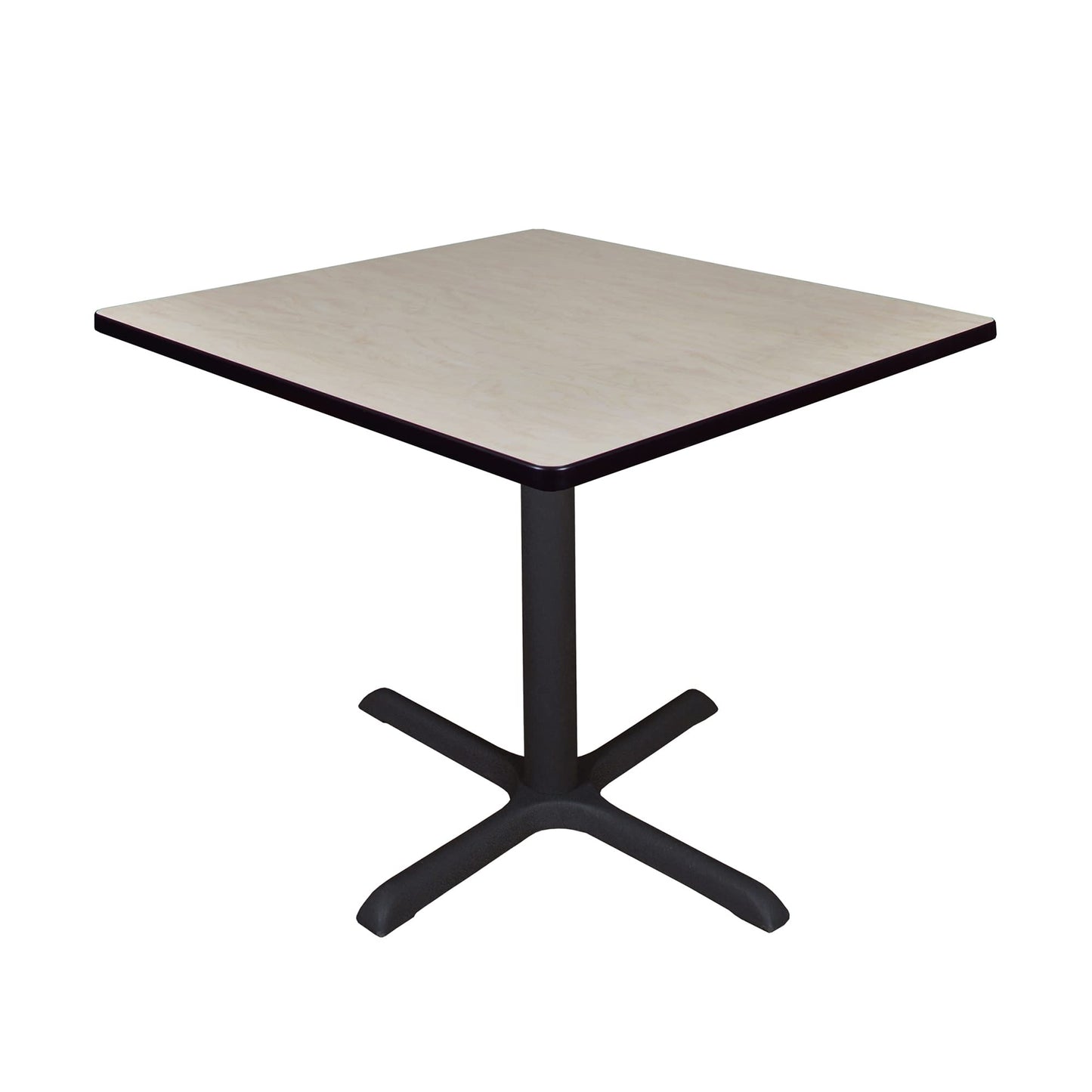 Regency Cain Medium 36 in. Square X-Base Breakroom Table- Maple