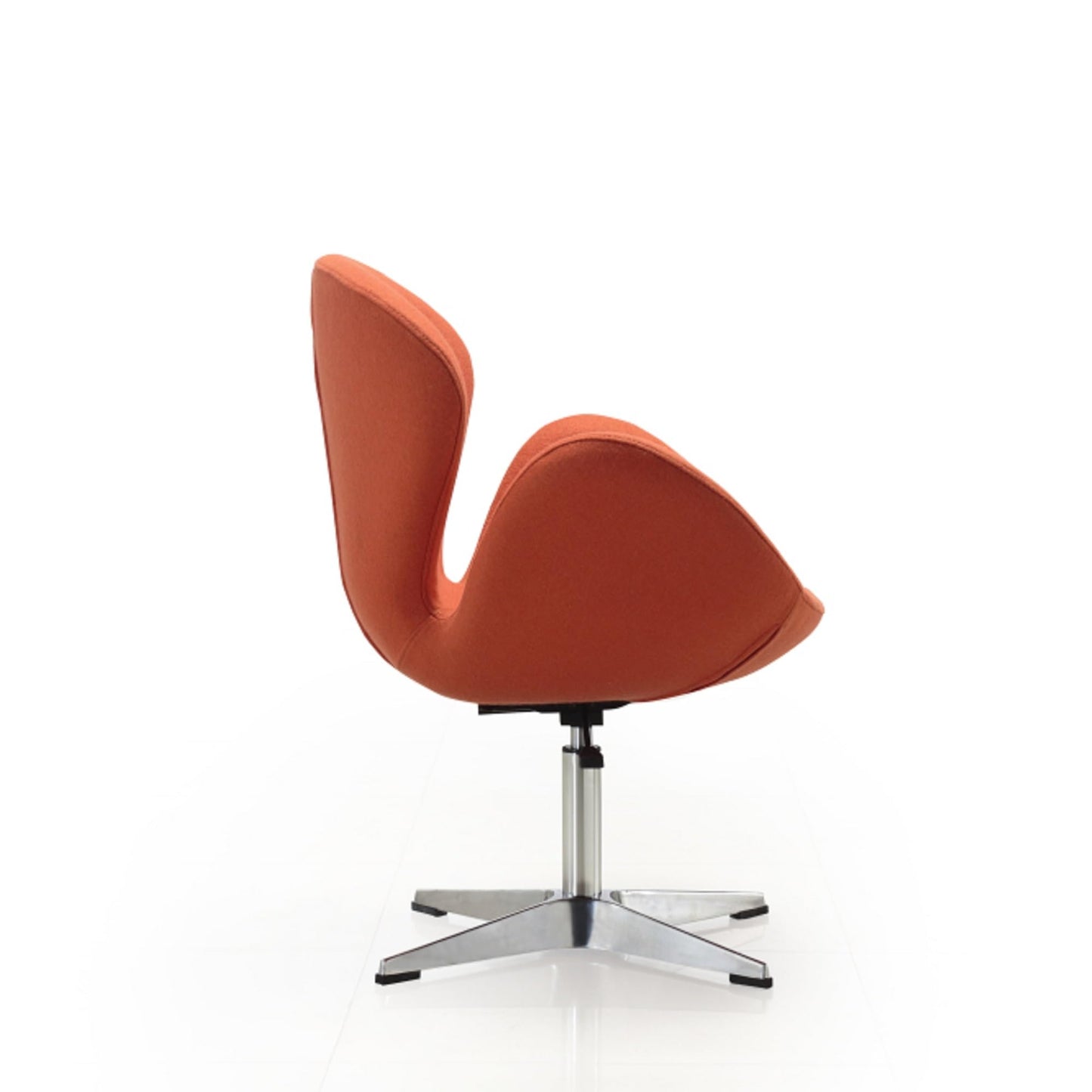Manhattan Comfort Raspberry Mid Century Modern Retro Look Living Room Swivel Chair, 28.7", Set of 2, Orange