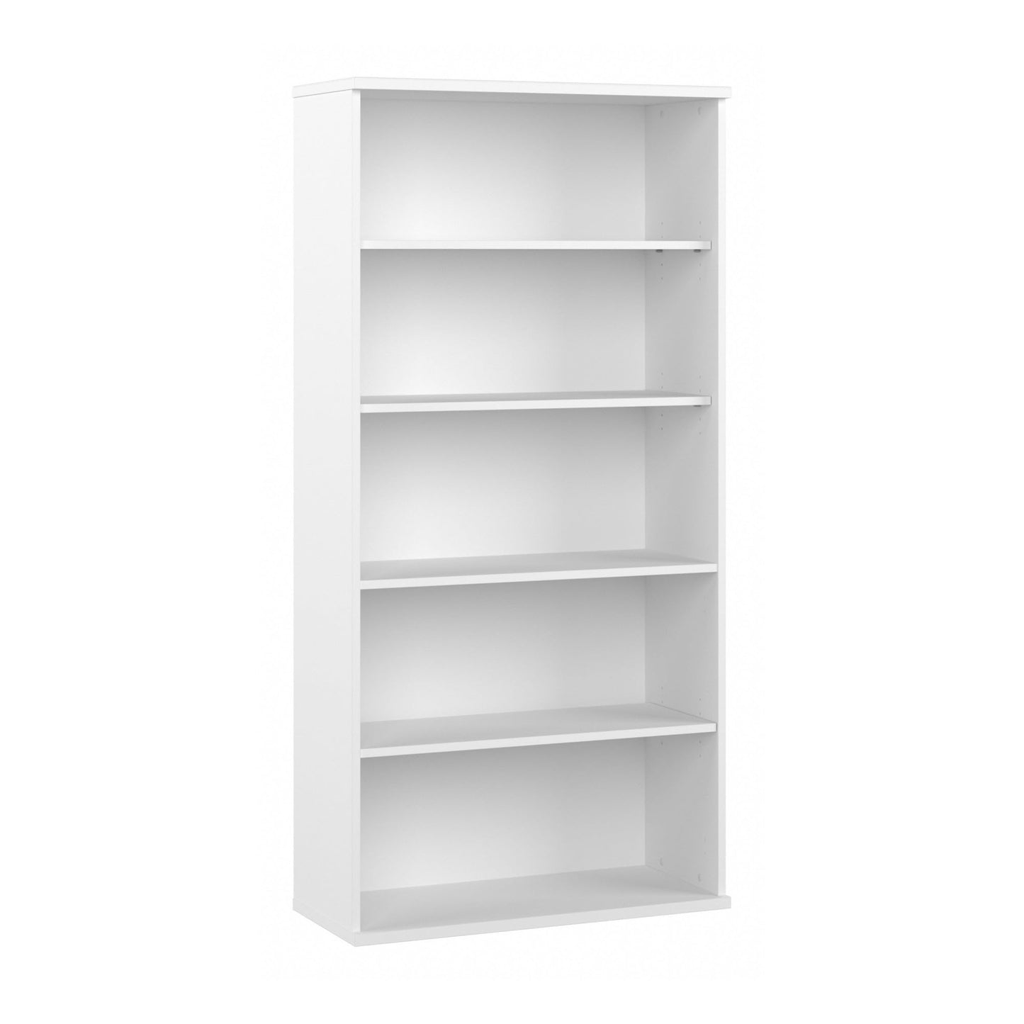 Bush Business Furniture Studio C Tall 5 Shelf Bookcase in White, Large Bookshelf for Home or Professional Office