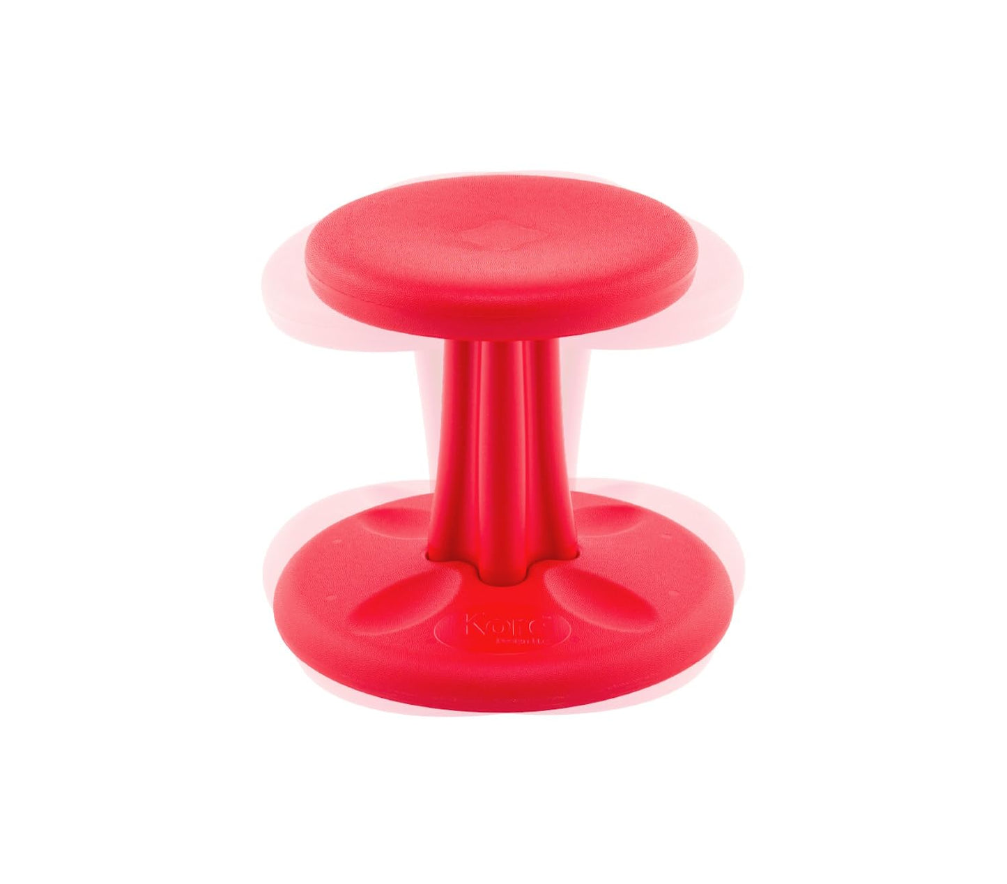 KORE Design Wobble Stool Chair, Girls + Boys Kid Desk Stools, Ergonomic Small Office Chairs, Flexible Seating for Active Child, ADD/ADHD, Classroom, School, Home, Kids (14in), Age 6-7 yrs, Red