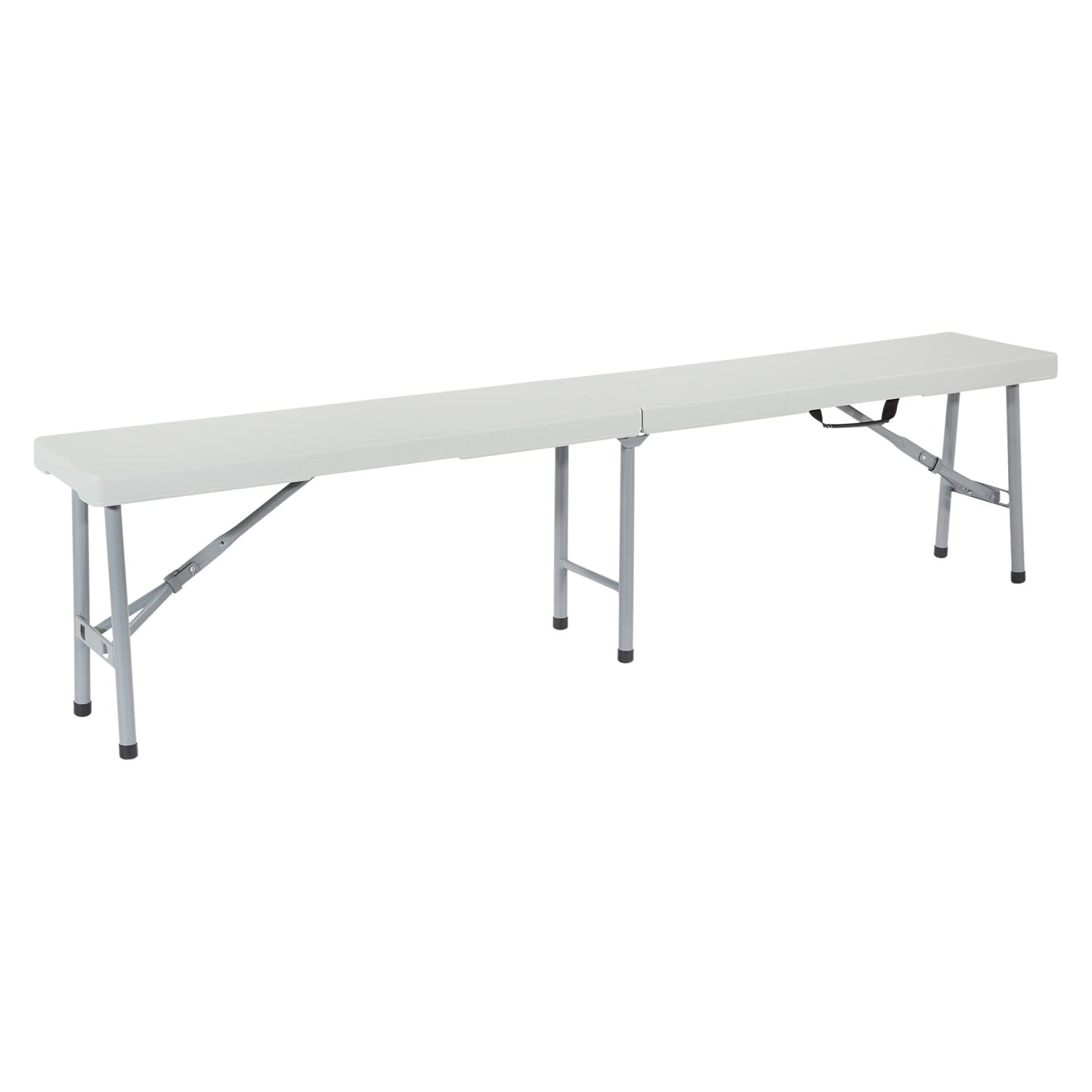 Office Star Resin Furniture for Indoor or Outdoor Use, Single, Fold in Half 6 Foot Bench