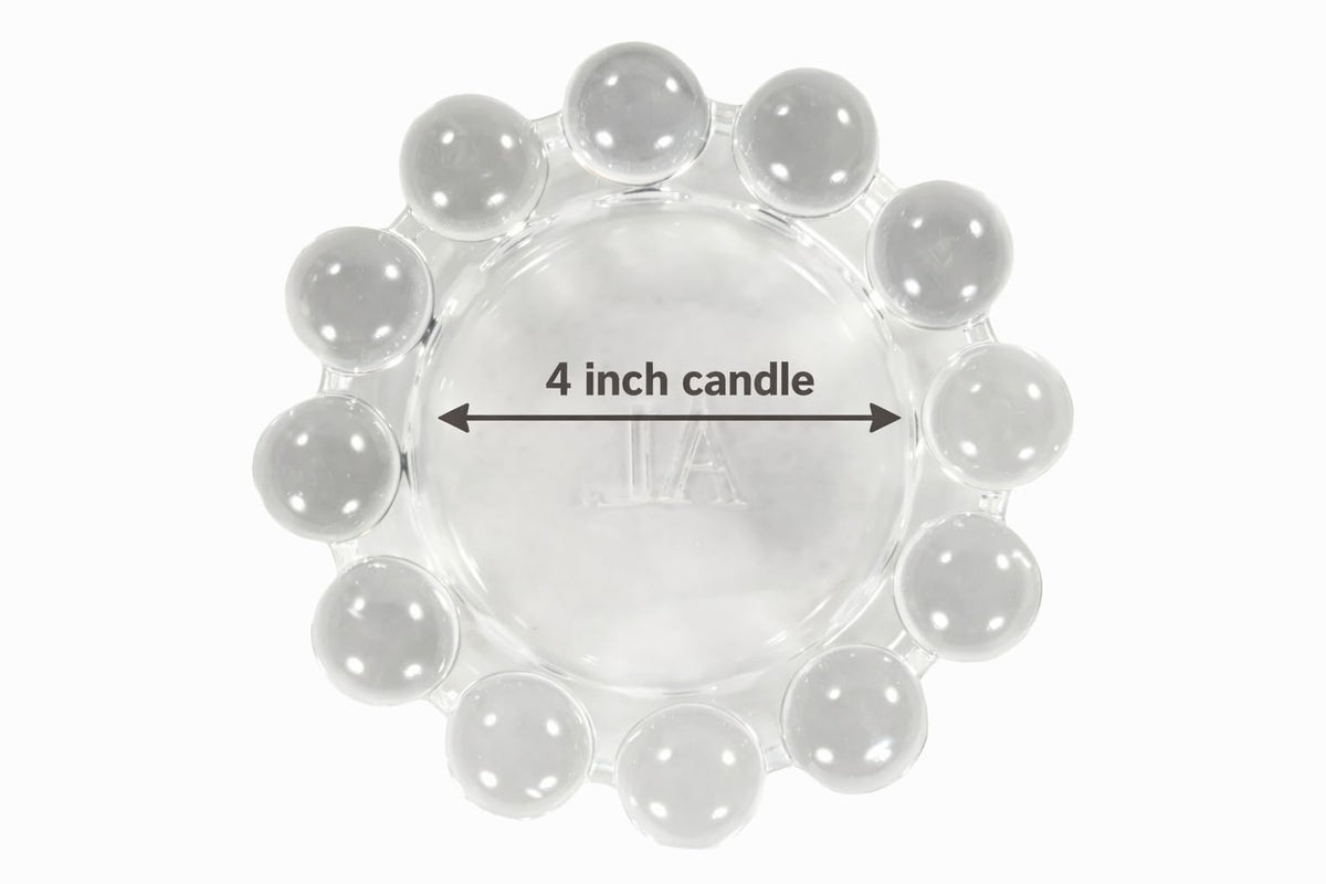 Alice Lane Original Bubble Candle Dish Large – Chic Clear Glass Candle Dish for Home Decor – Decorative Modern Candle Holder for Small Candles & Diffusers