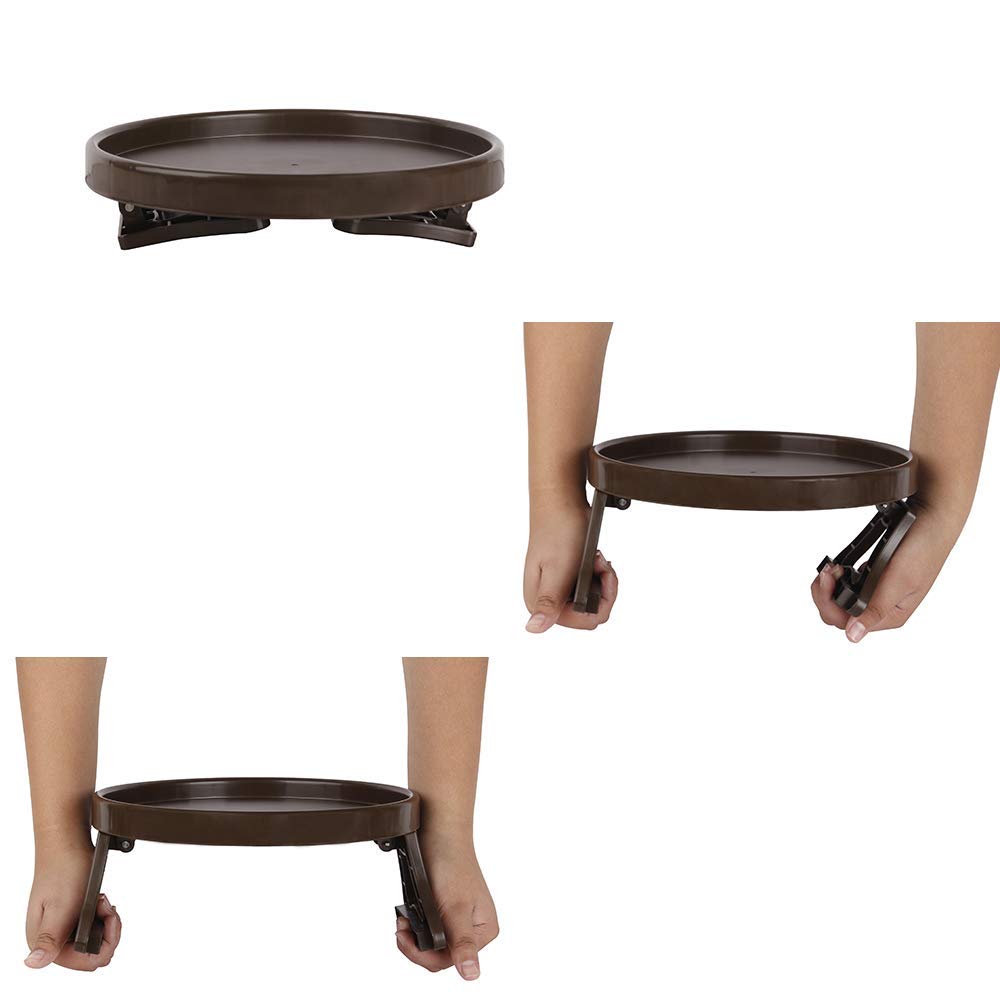 NDL Sofa Armrest Clip Table – No-Slip Couch Tray for Drinks, Snacks, Remote, Gamepads, Adjustable Armchair Table for Living Room, Bedroom, Dorm – Fits Most Armrests
