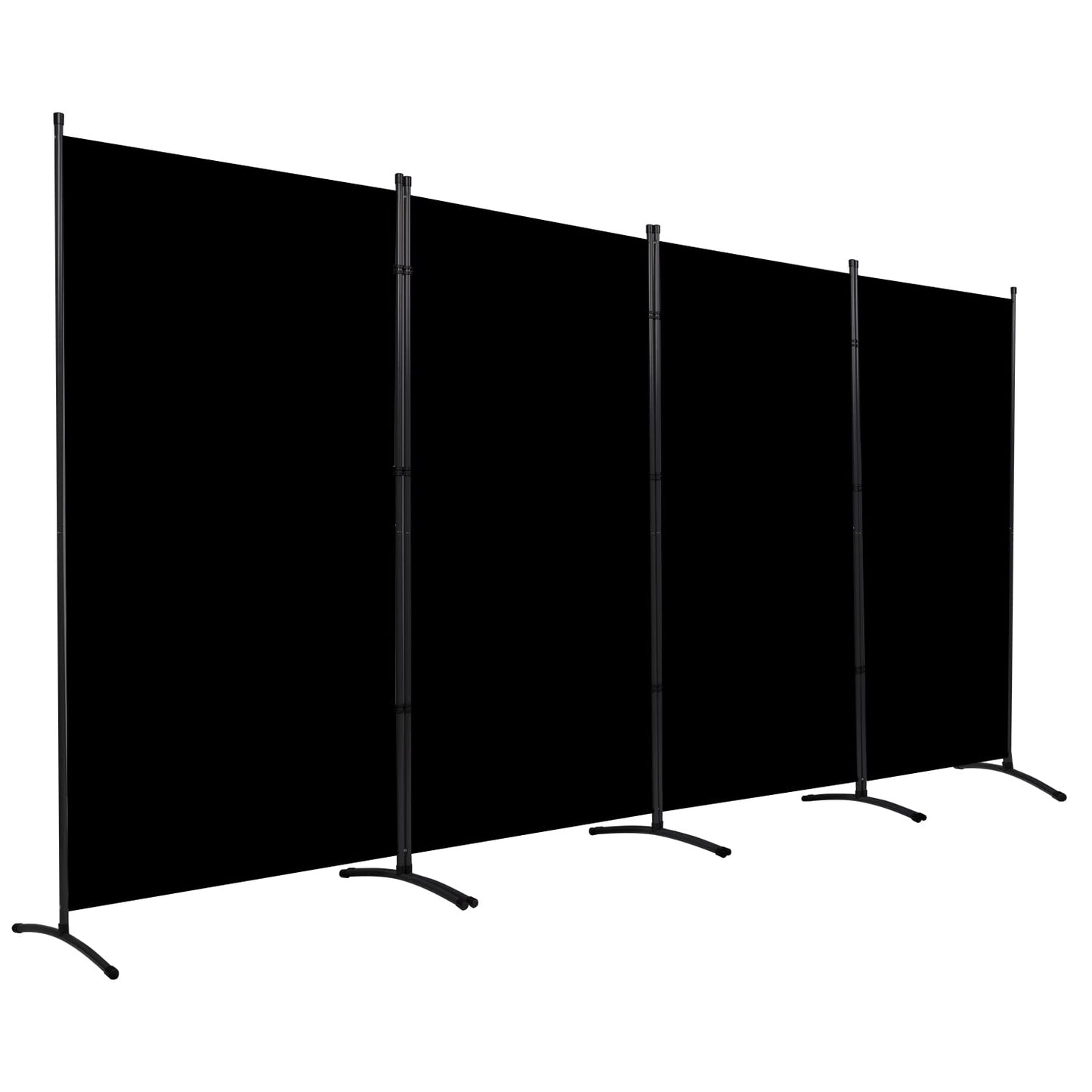 Room Divider 6FT Folding Privacy Screens, 4 Panel Partition Room Dividers w/Freestanding Design, Portable Wall Divider for Room Separtation, Fabric Screen Panel for Home Office Bedroom Dorm