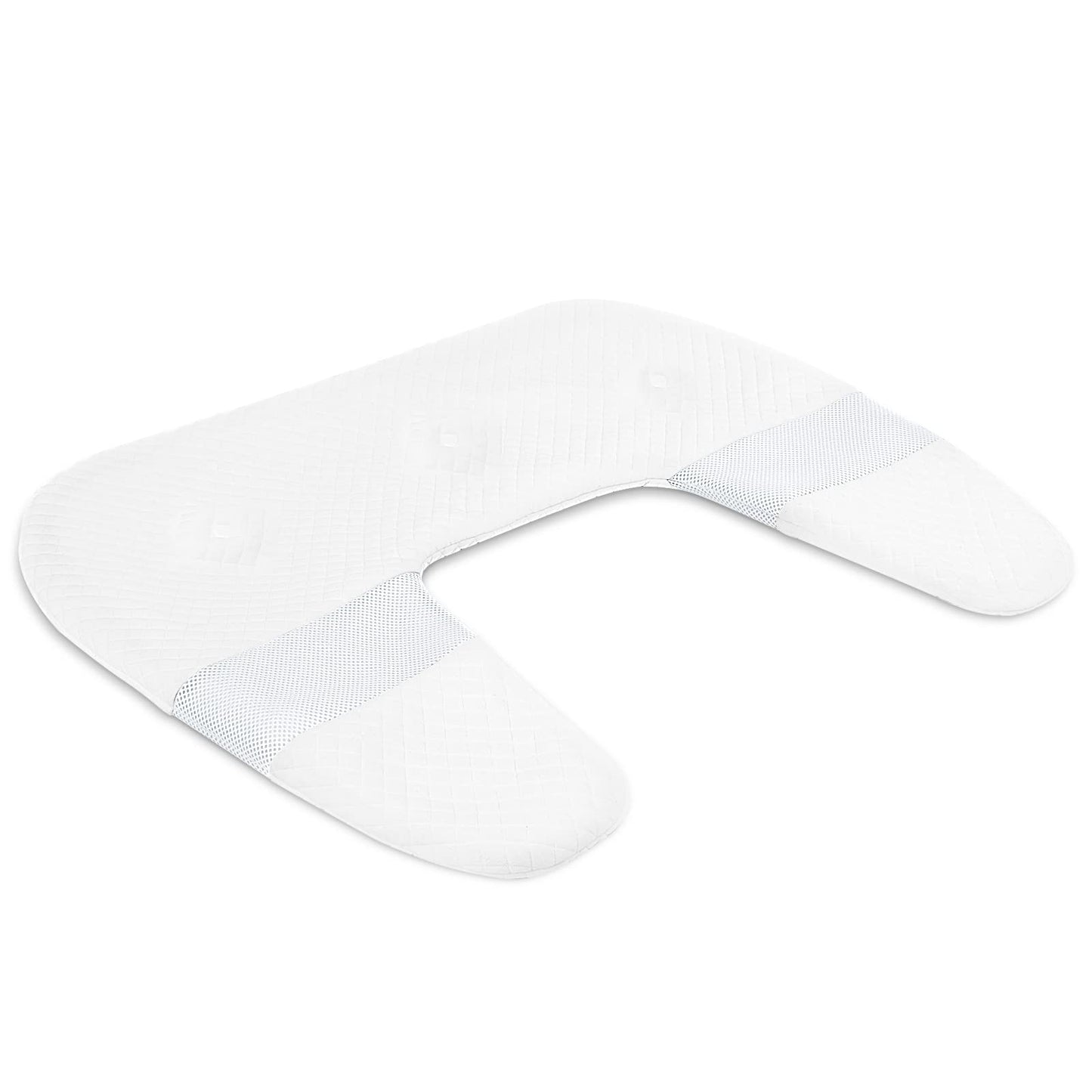 SAHEYER Side Sleeper Pillowcase, Odorless Body Memory Foam Pillowcase, U-Shaped Ergonomic Orthopedic Support Bed Pillowcase, White