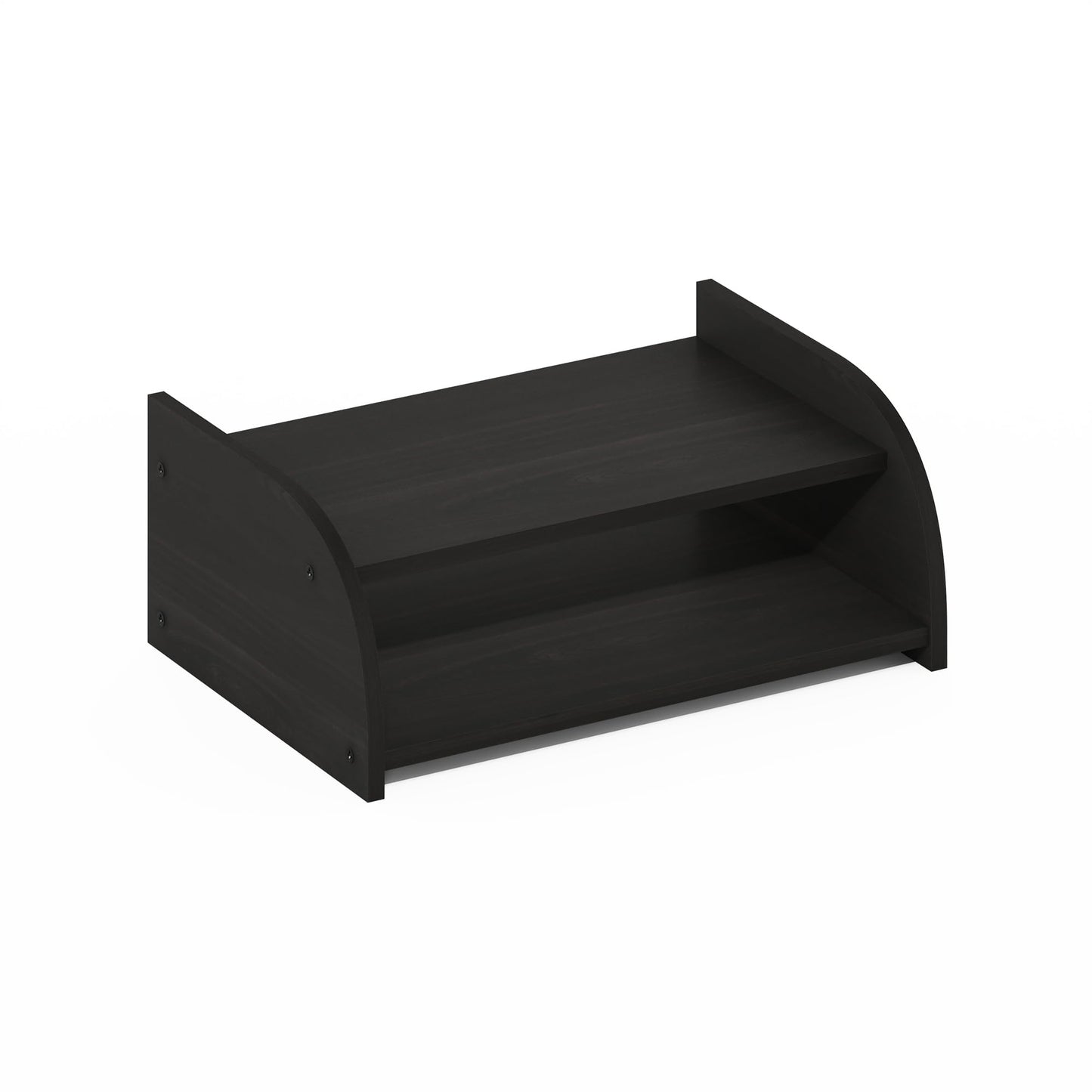 Furinno Classic Desk Organizers and Accessories, 2-Tier Monitor Riser, Office Organization, Desk Top Book Shelf, for Office Supplies, Office Desk Utility, Dark Espresso