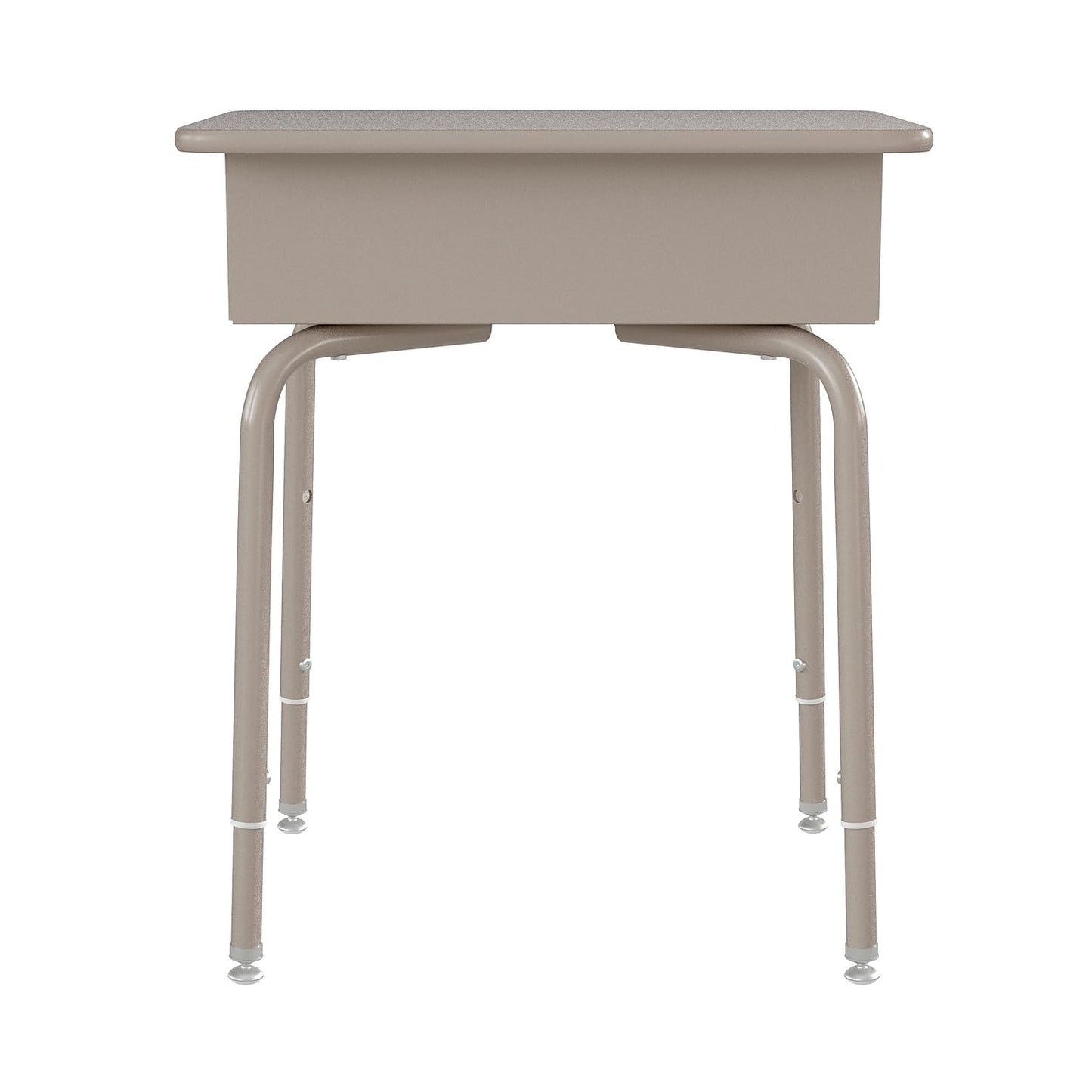 Flash Furniture Billie Student Desk - Gray Granite Open Front School Desk - Silver Metal Frame - 24"W x 18"D Adjustable Height, Durable for School or Remote Learning