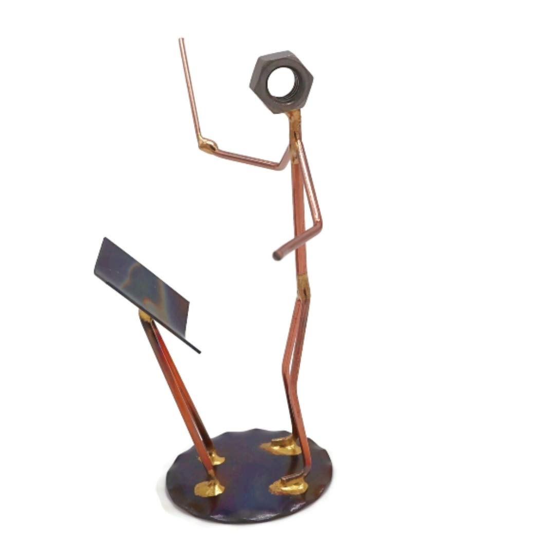 Musical Director Handmade Metal Figurine by Rock Creek Metal Craft - Hand Welded Metal Art & Recycled Metal Sculptures - Unique Desk Accessories, Medical Office Decor, & Musical Director Gifts
