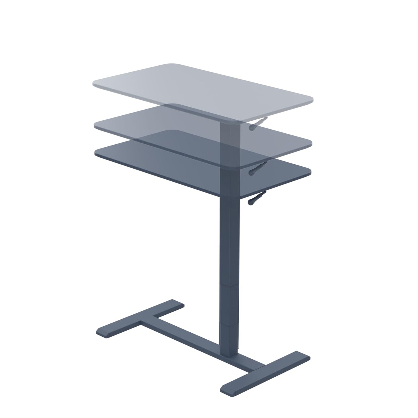 TopJob ANYDESK NEST Mobile Standing Desk, Portable with Hidden Wheels Non Folding, Sit Stand Desk, Computer Workstations, Home Use, Couch Side Table, Bedside Table, Kitchen Prep Table (Indigo)
