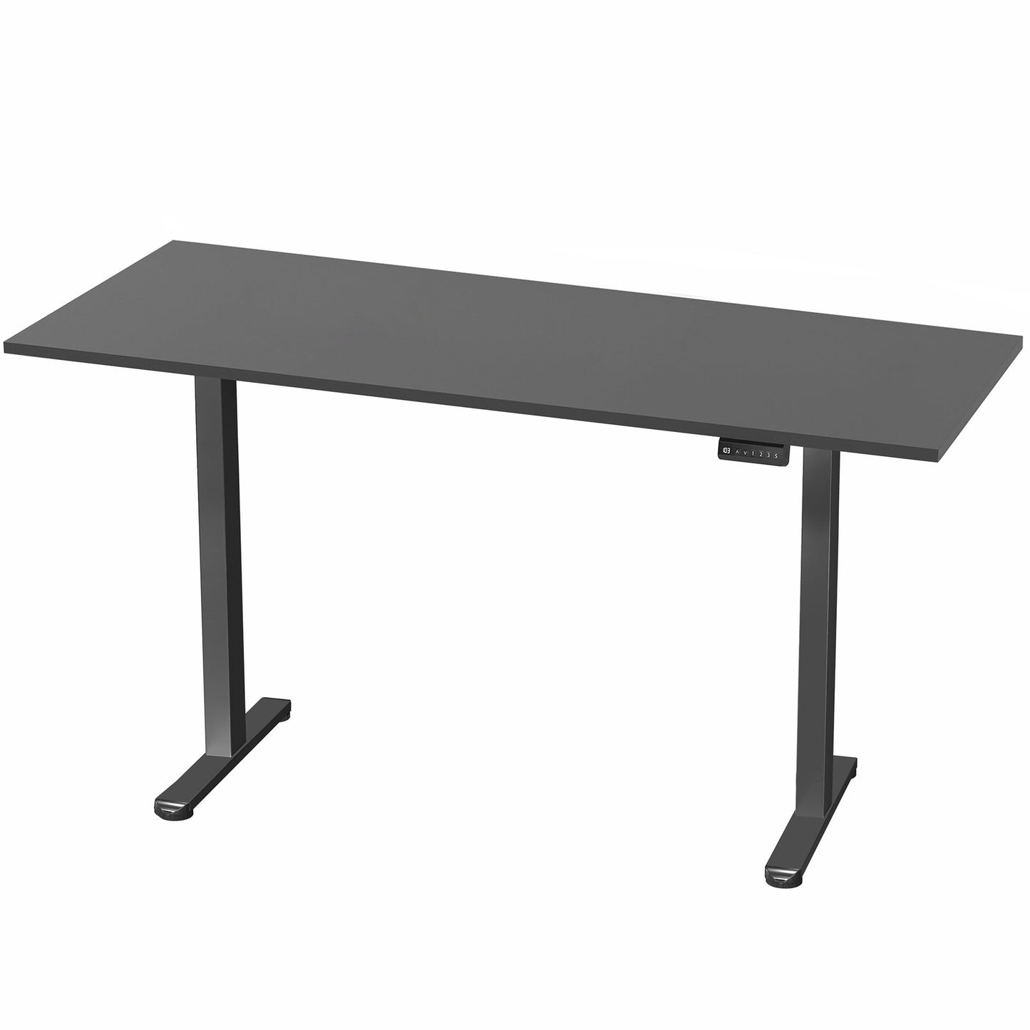 VIVO Electric 71 x 30 inch Square Edge Standing Desk, Dual Motor Memory Controller Height Adjustment, E2B-S Series, Black Top Black Frame, DESK-KIT-E2B71S-B