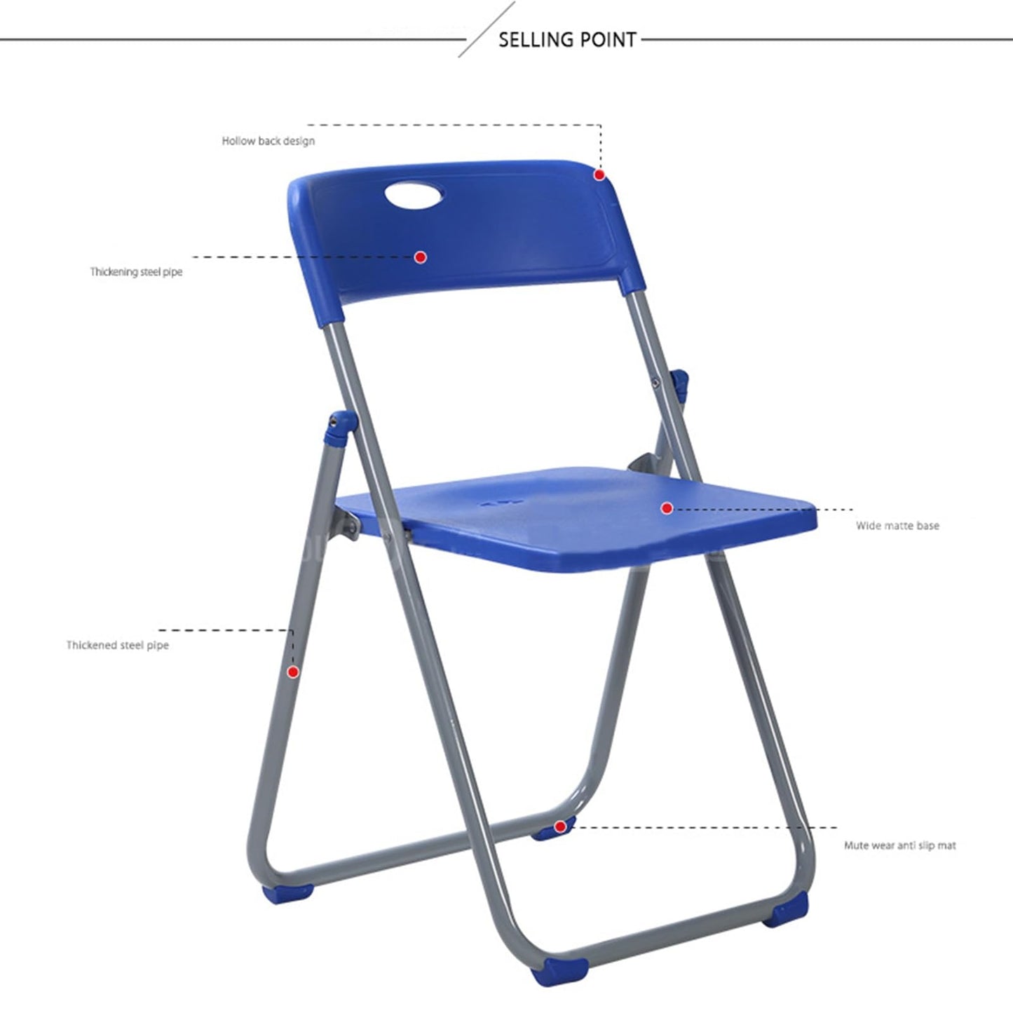 Street stall Household Plastic Dining Chair Outdoor Portable Event Meeting Training (Color : White) (Orange)