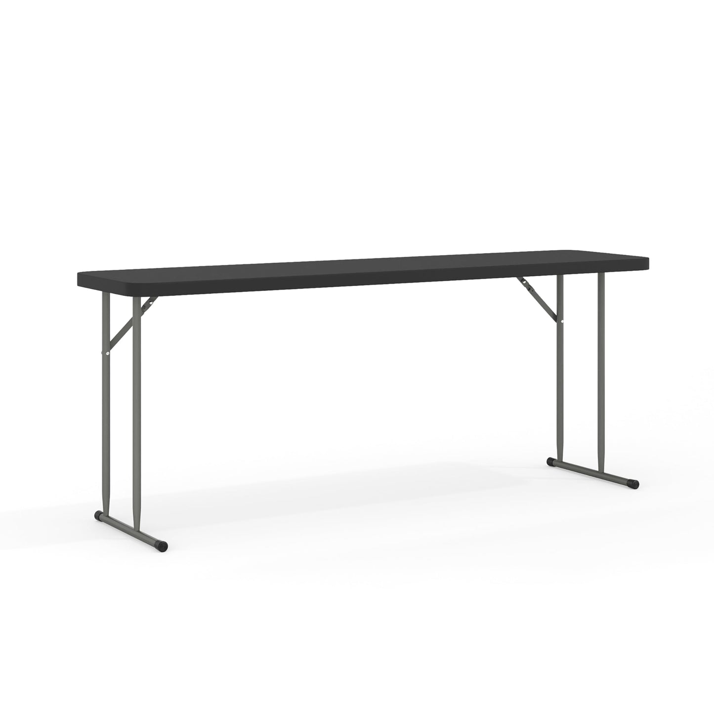 Flash Furniture Kathryn 6' Rectangular Plastic Folding Table, Long Plastic Foldable Table for Indoor/Outdoor Events, Black