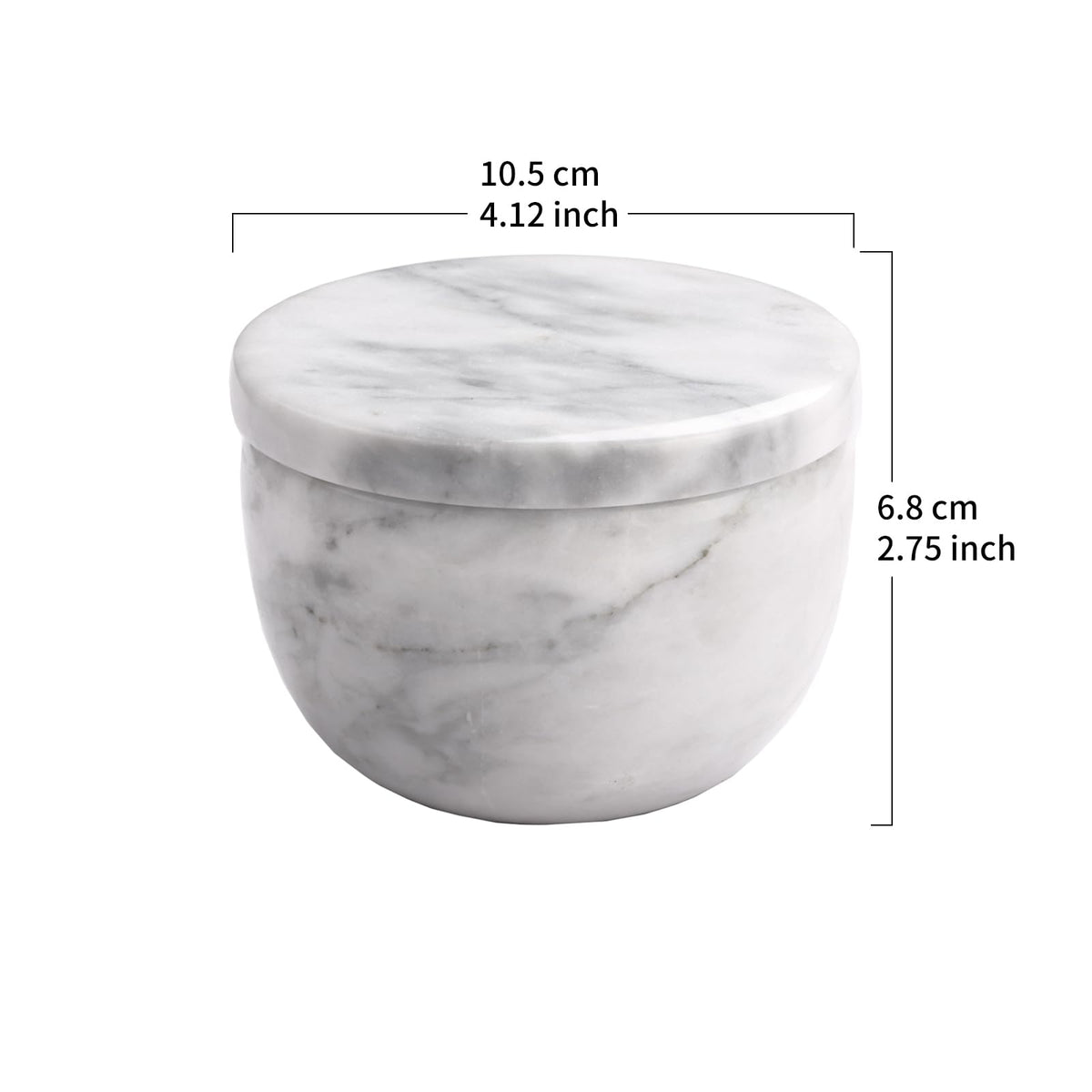 jalz jalz Marble Salt Holder Salt Box Spice keeper Black Big Salt Cellar Natural Material Salt Container Spice Cellar Large Capacity