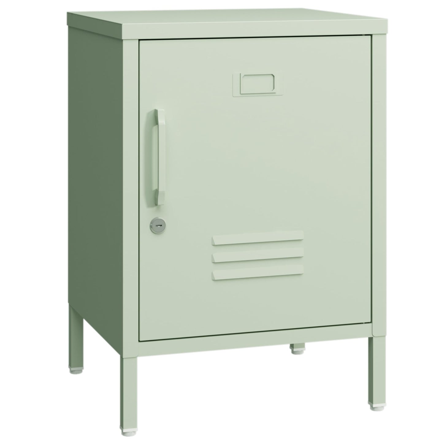 Metal Nightstand Modern End Side Table Steel Bedside Storage CaB0DK925YNbinet with Shelf Easy Assembly for Living Room Bedroom （15.8”W x 15”D x 22.5”H ）