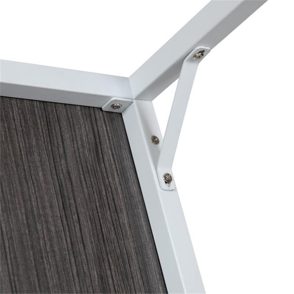 Flash Furniture Kimberly Tiverton Industrial Modern Desk-Rustic Gray/White Commercial Grade Computer Desk-47" Sturdy Home Office Desk-Writing Desk