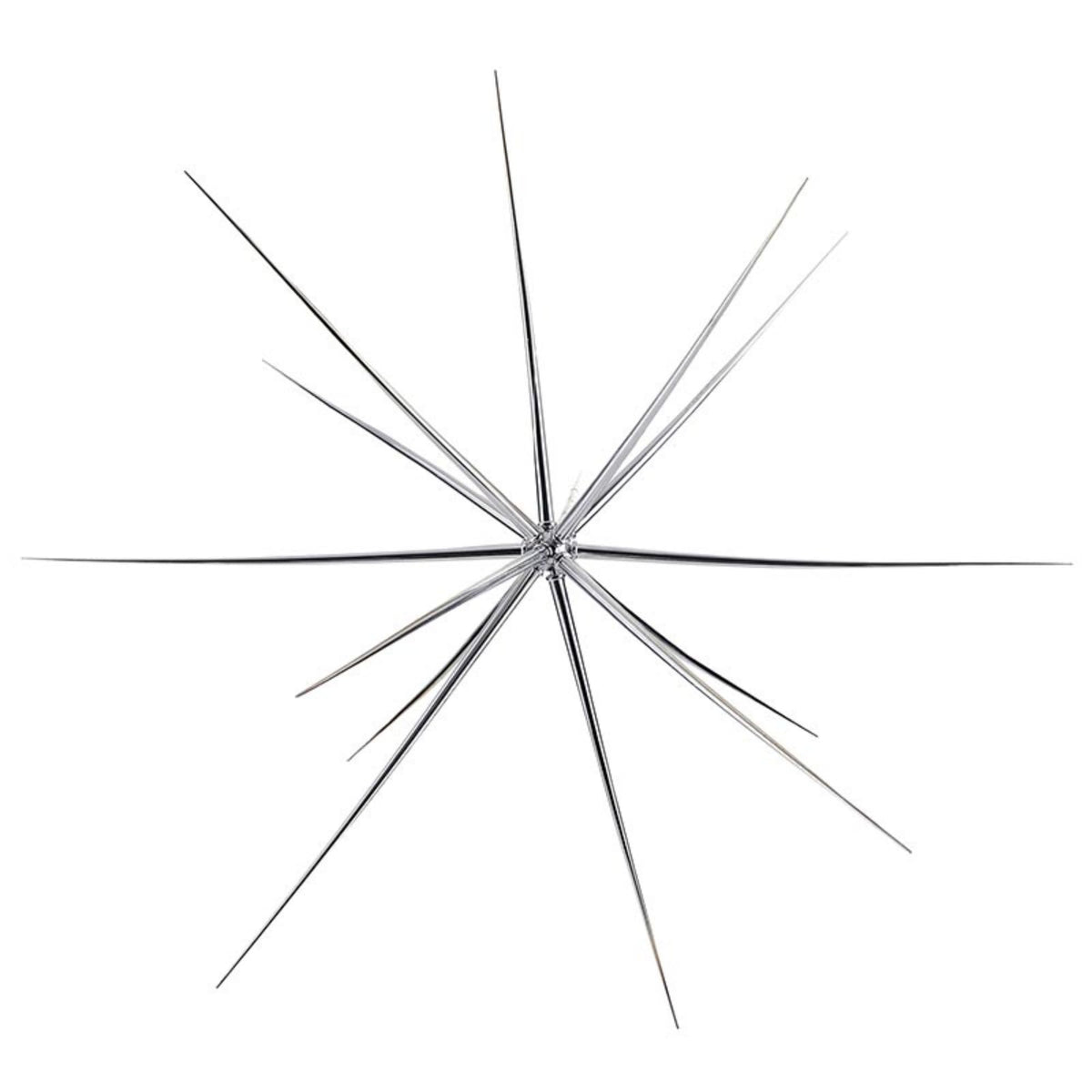 47th & Main Metallic Star Decoration for Hanging or Tabletop Starburst Figure Decor, 22" Long x 22" Wide x 20", Tall, Silver